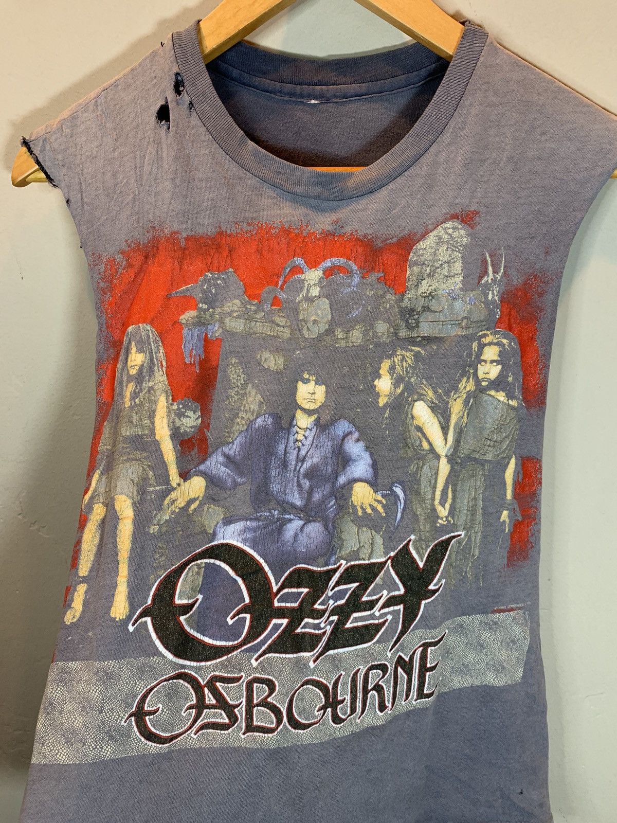 Band Tees × Ozzy Osbourne × Vintage RARE Vintage 80s Ozzy Osbourne No Rest For Wicked Tour Shirt Size US M / EU 48-50 / 2 - 3 Thumbnail