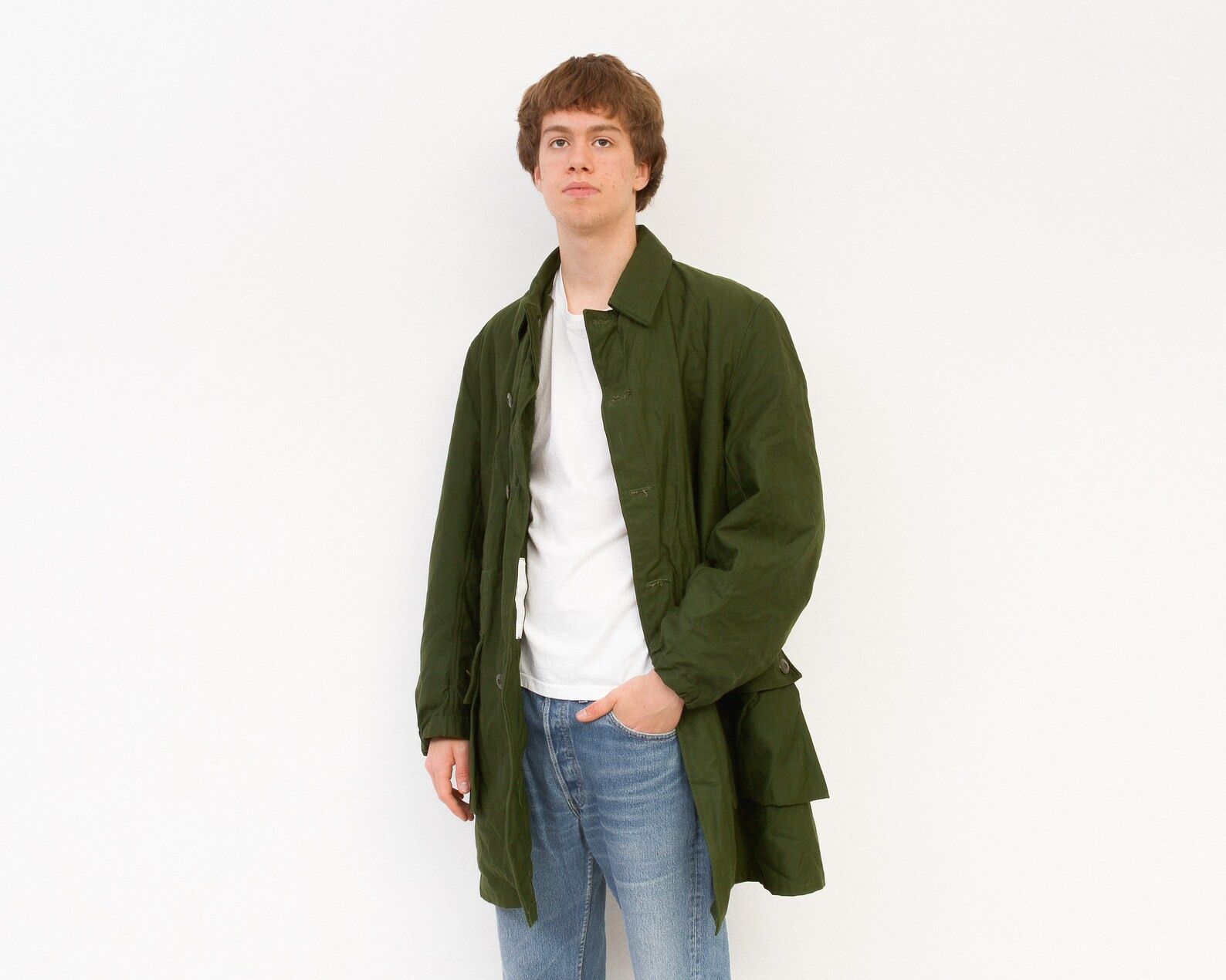 Japanese Brand × Vintage Sweden Army Vintage 60's Jacket XL Men Coat No lining Nato Size US XL / EU 56 / 4 - 4 Thumbnail