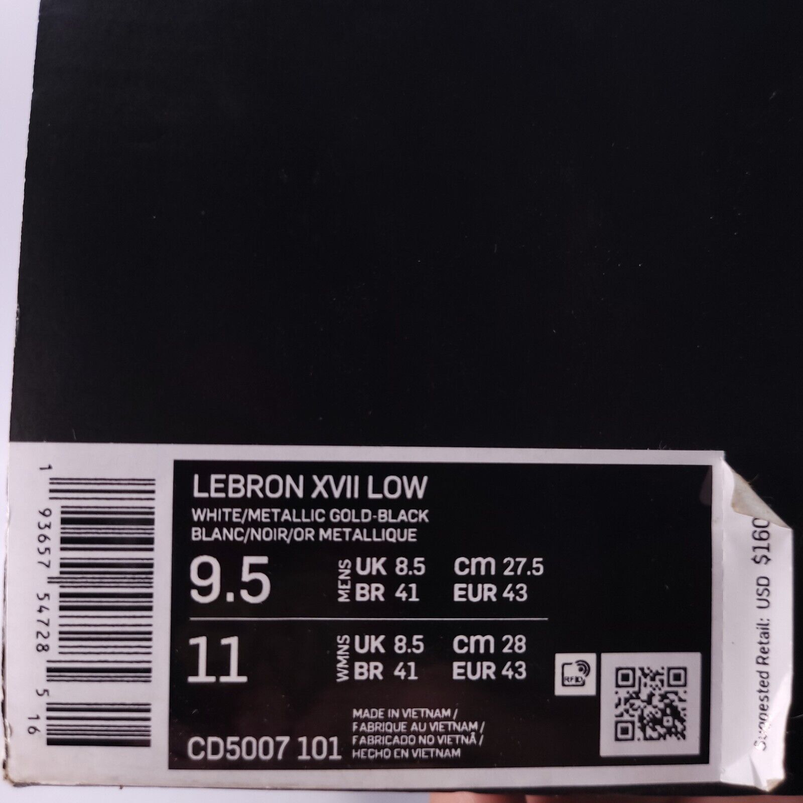 Nike Nike LeBron XVII Low Shoe Mens Size 9.5 CD5007-101 White Size US 9.5 / EU 42-43 - 9 Thumbnail