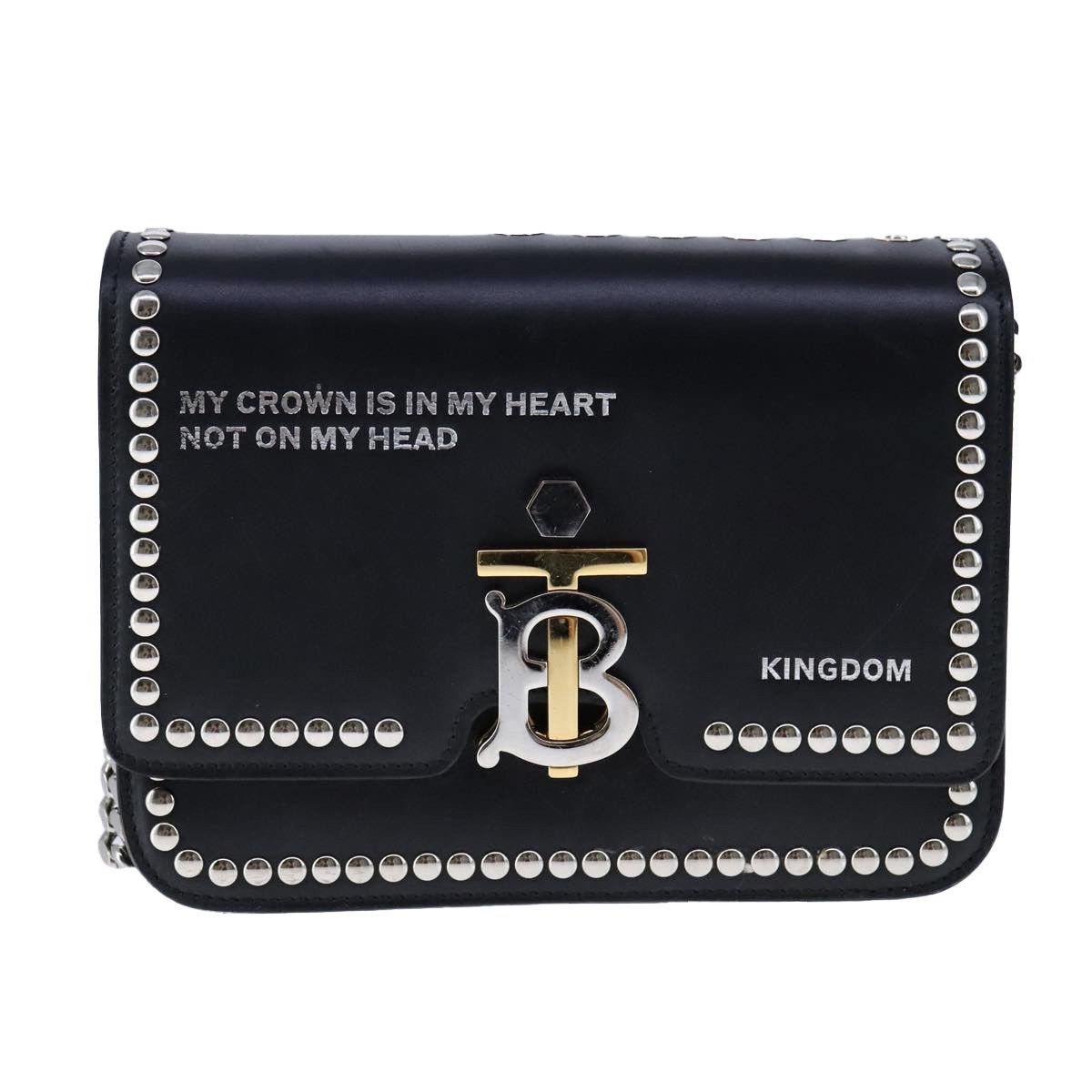 Burberry Tb Black Leather Shoulder Bag (Pre-Owned) Size ONE SIZE - 1 Thumbnail