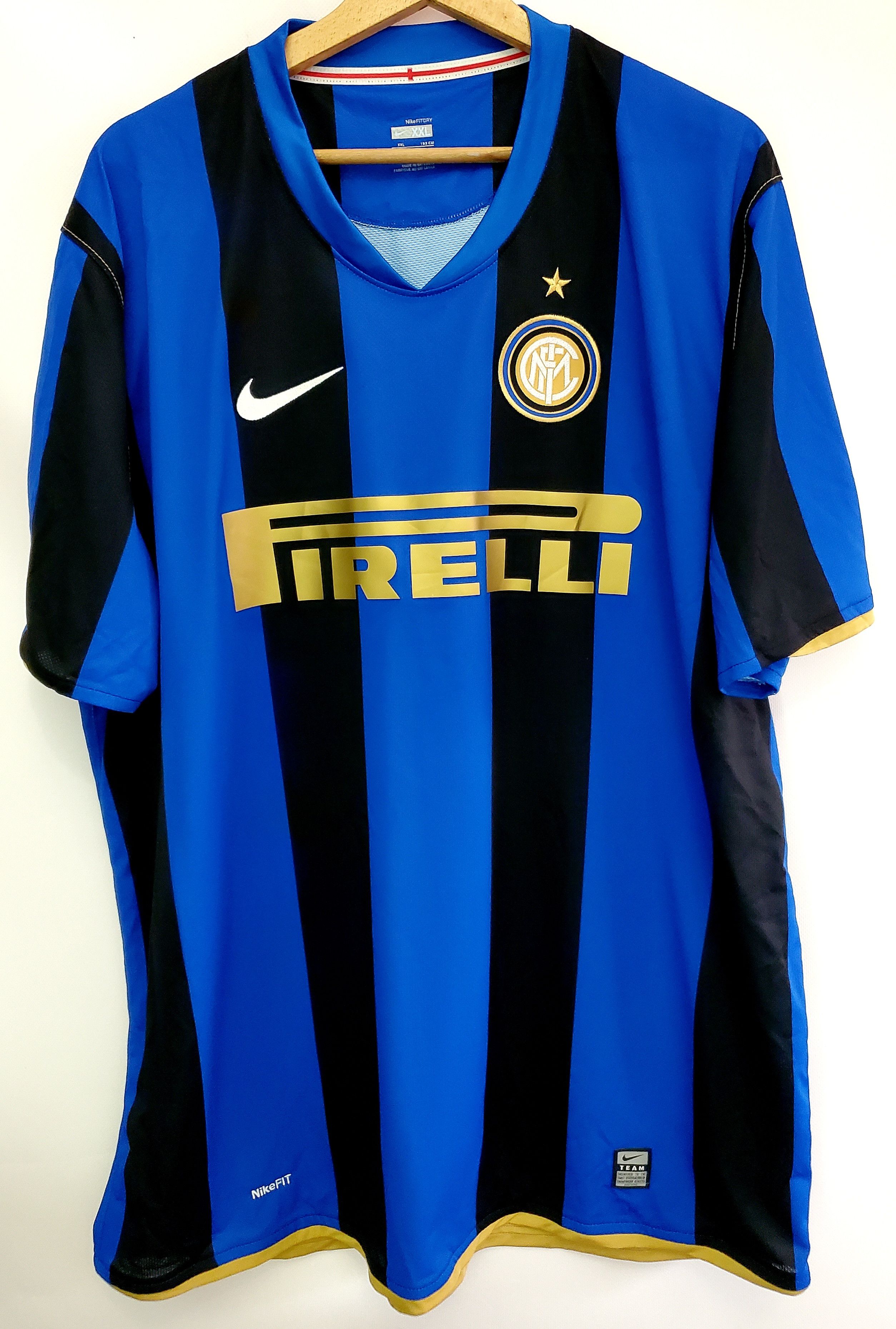 image of Nike x Soccer Jersey Inter Milan 2008 2009 Home Ideal Condition Size Xxl in Blue, Men's