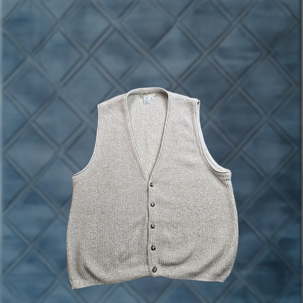 Eddie Bauer VINTAGE Eddie Bauer Sweater Vest Men L Beige Knit Cotton USA Made 90s Size US L / EU 52-54 / 3 - 1 Thumbnail