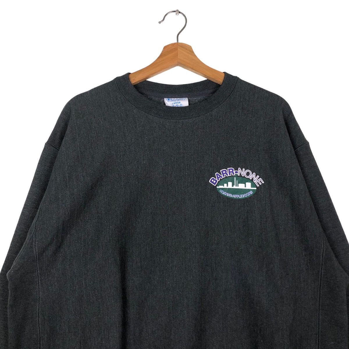 Champion Vintage Reverse Wave Champion Sweatshirt Barr None Big Logo Size US L / EU 52-54 / 3 - 3 Thumbnail