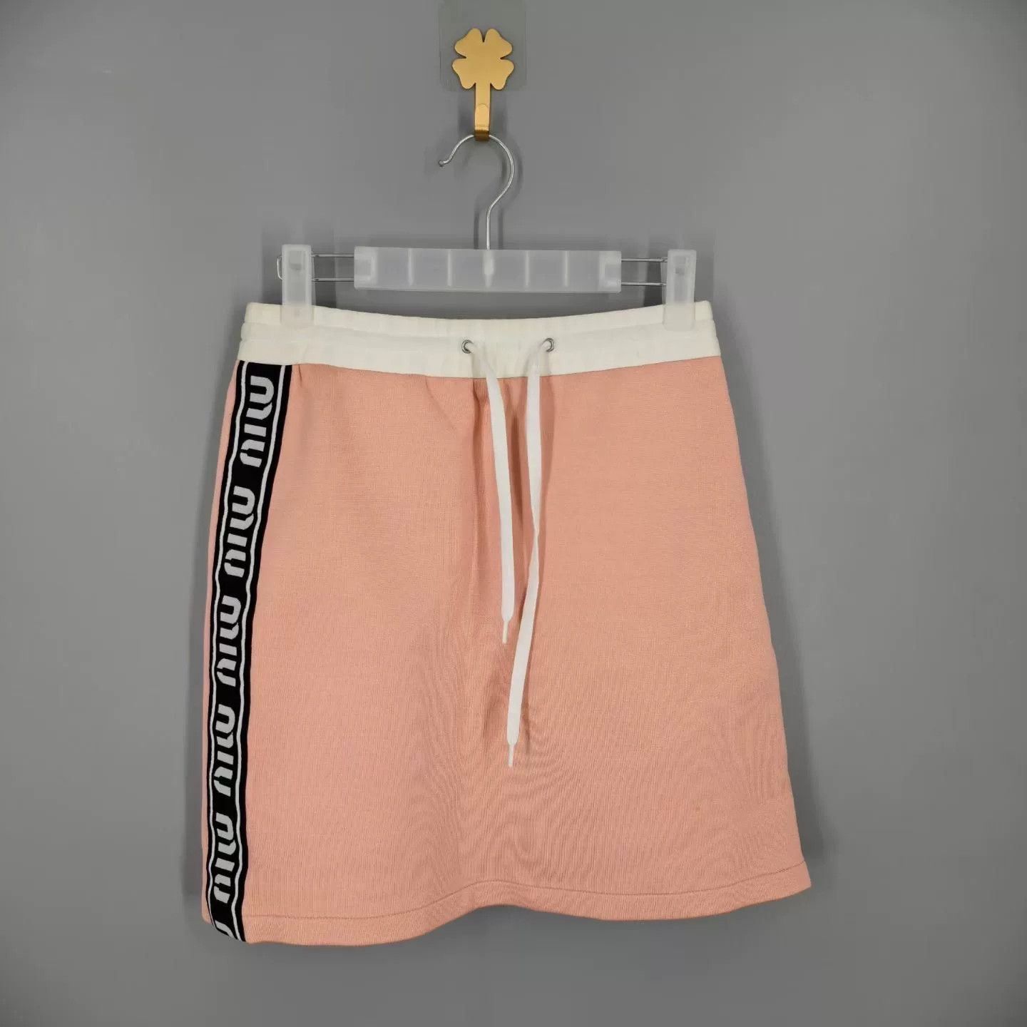 Miu Miu Miu Miu Side Logo Blush Pink Skirt Size 23" - 1 Thumbnail