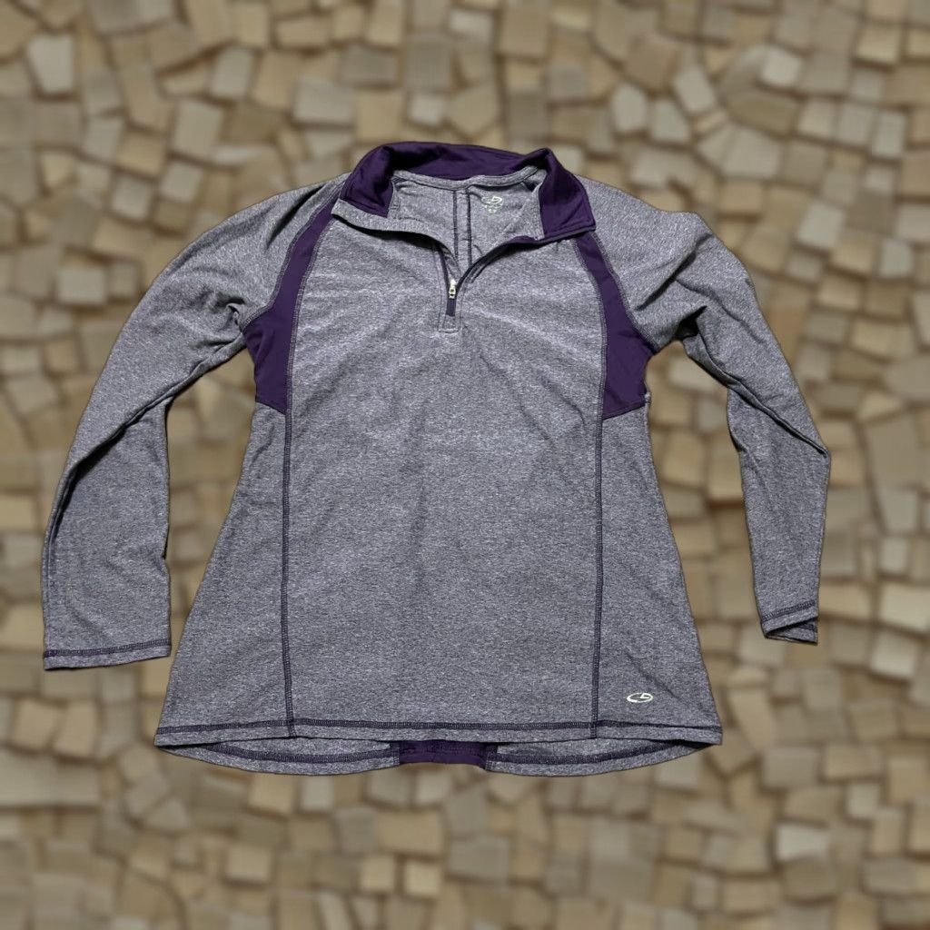 Champion Champion Shirt Women's Small Purple 1/4 Zip Pullover Long Sleeve Mock Neck Casual Modern Fall Summer Spring - Ladies Regular Fit Size S / US 4 / IT 40 - 1 Thumbnail
