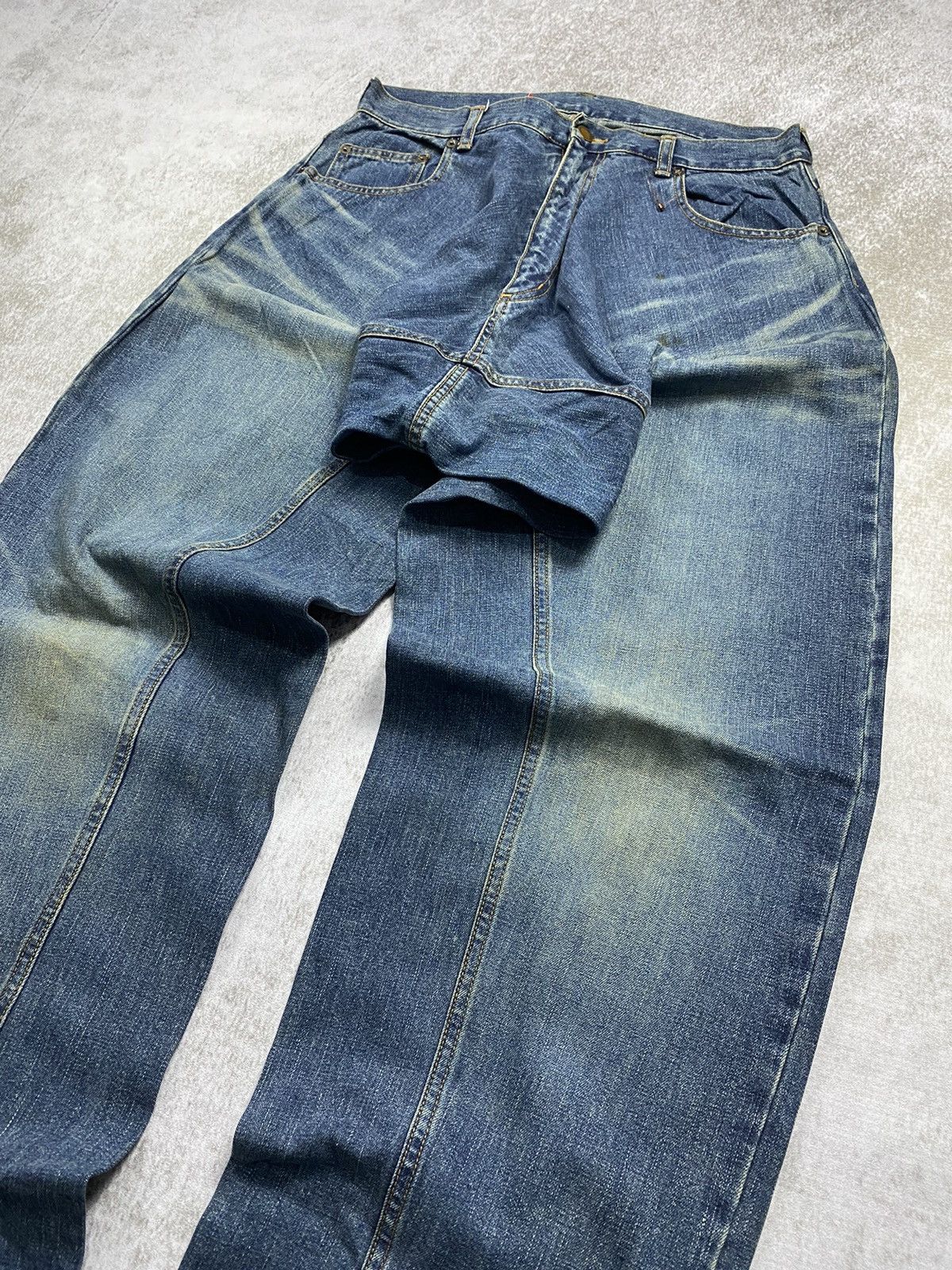 Japanese Brand × Maison MIHARA YASUHIRO 2000s Miharayasuhiro mud washed wide leg pants Size US 33 - 4 Thumbnail