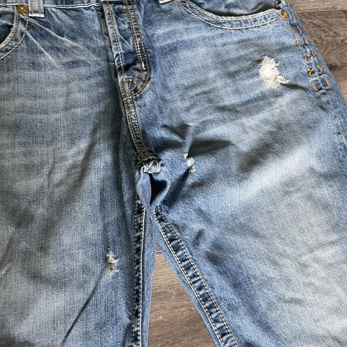 Mek Denim Vintage 2000s MEK New York Boot Cut Washed Denim Jeans 40x31 Size US 40 / EU 56 - 7 Thumbnail