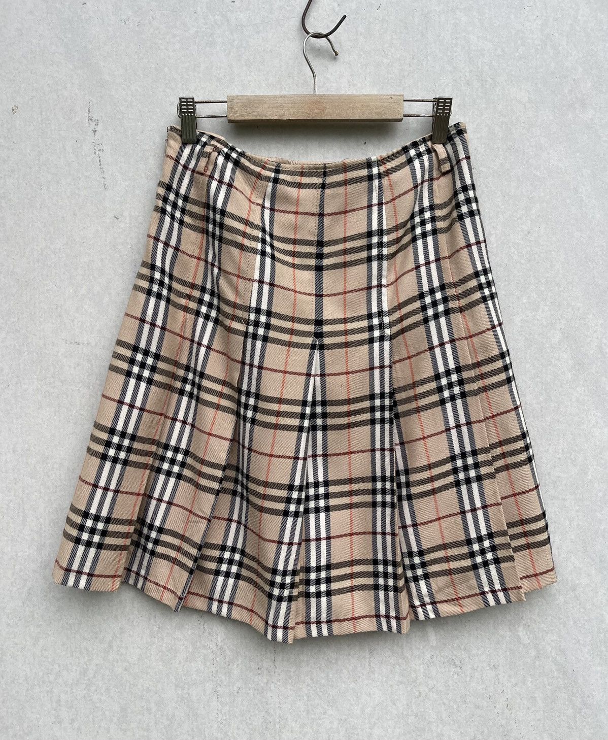 Burberry Burberry London Women's Nova Check Baggy Pleated Midi Skirt Size 29" - 3 Thumbnail