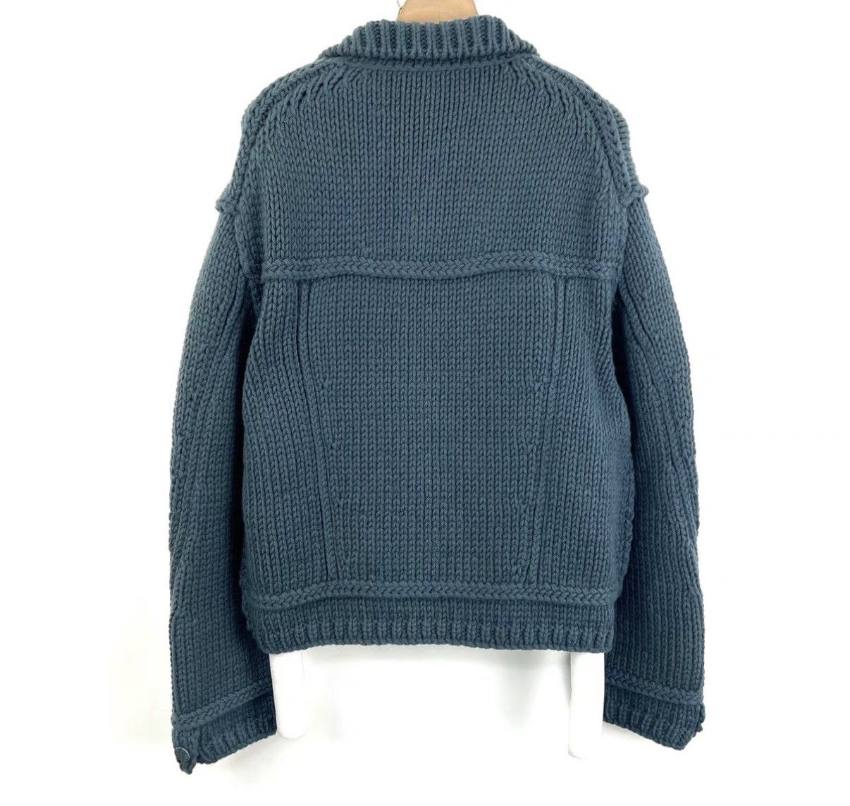 Louis Vuitton Louis Vuitton Runway Blue Knit Button Cardigan K12 Size M / US 6-8 / IT 42-44 - 2 Thumbnail