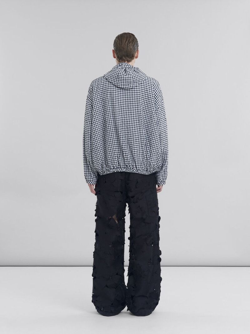 Marni o1f1d3z0326 Checked Seersucker Hooded Jacket in Multicolor Size US M / EU 48-50 / 2 - 3 Thumbnail