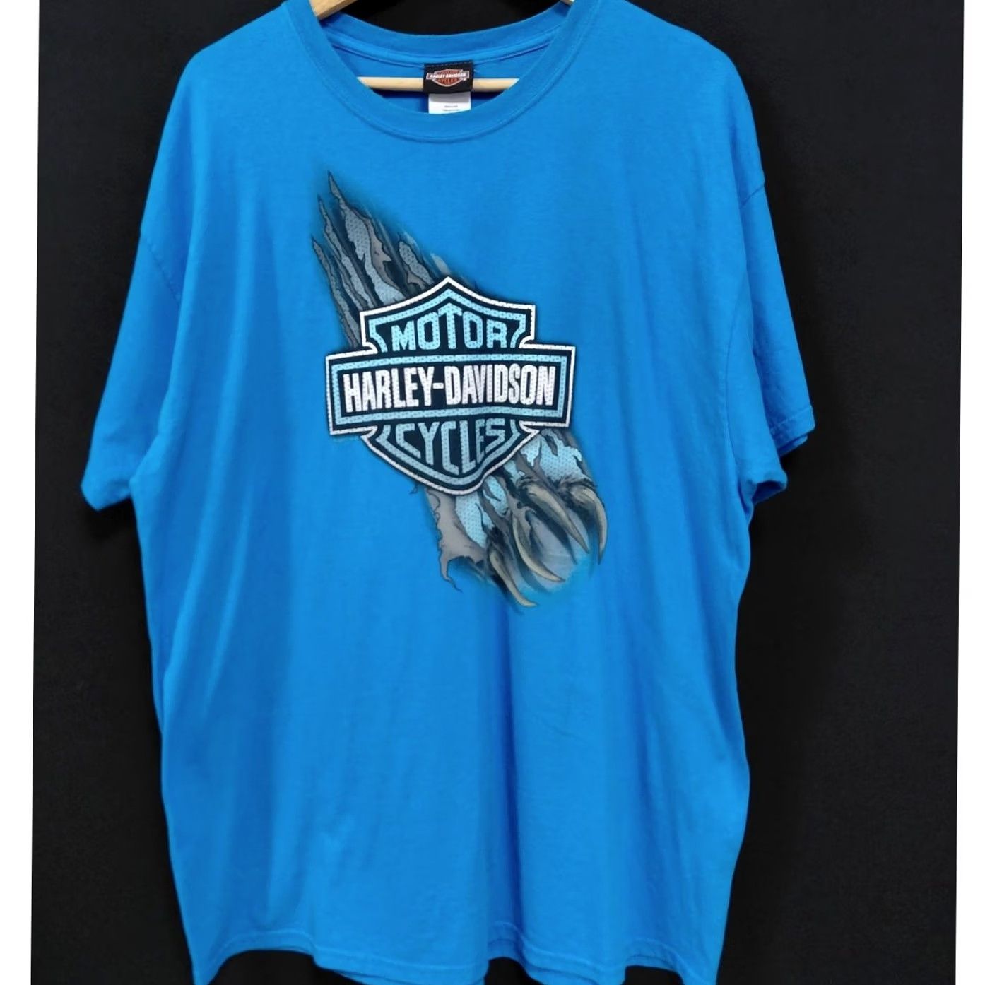 Harley Davidson VINTAGE Harley-Davidson Blue Graphic Print T-Shirt Knit Short Sleeve Men XL Size US XL / EU 56 / 4 - 2 Thumbnail