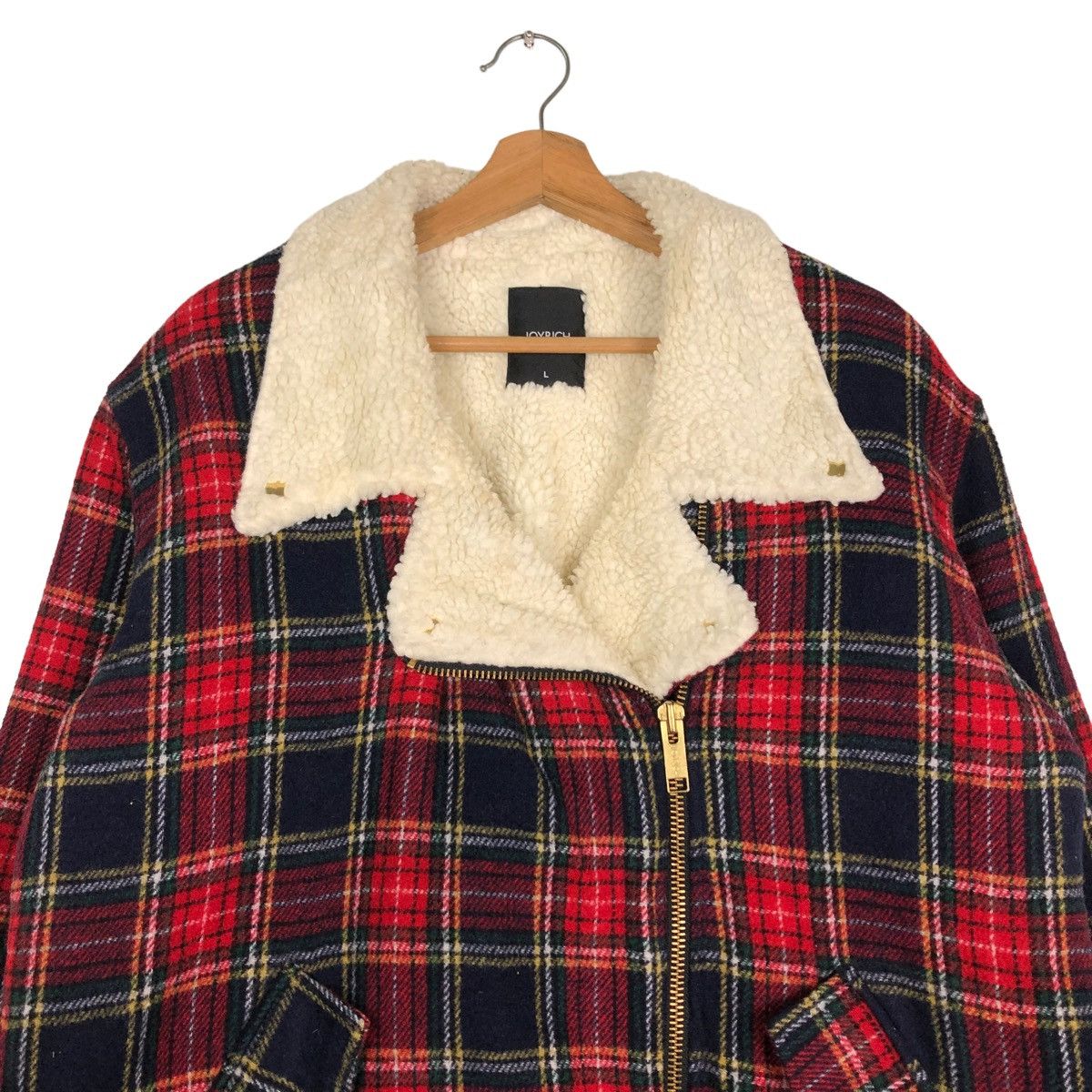 Issey Miyake 🔥VINTAGE BIKER JACKET DOUBLE BREAST JOYRICH JAPAN TARTAN Size US L / EU 52-54 / 3 - 3 Thumbnail