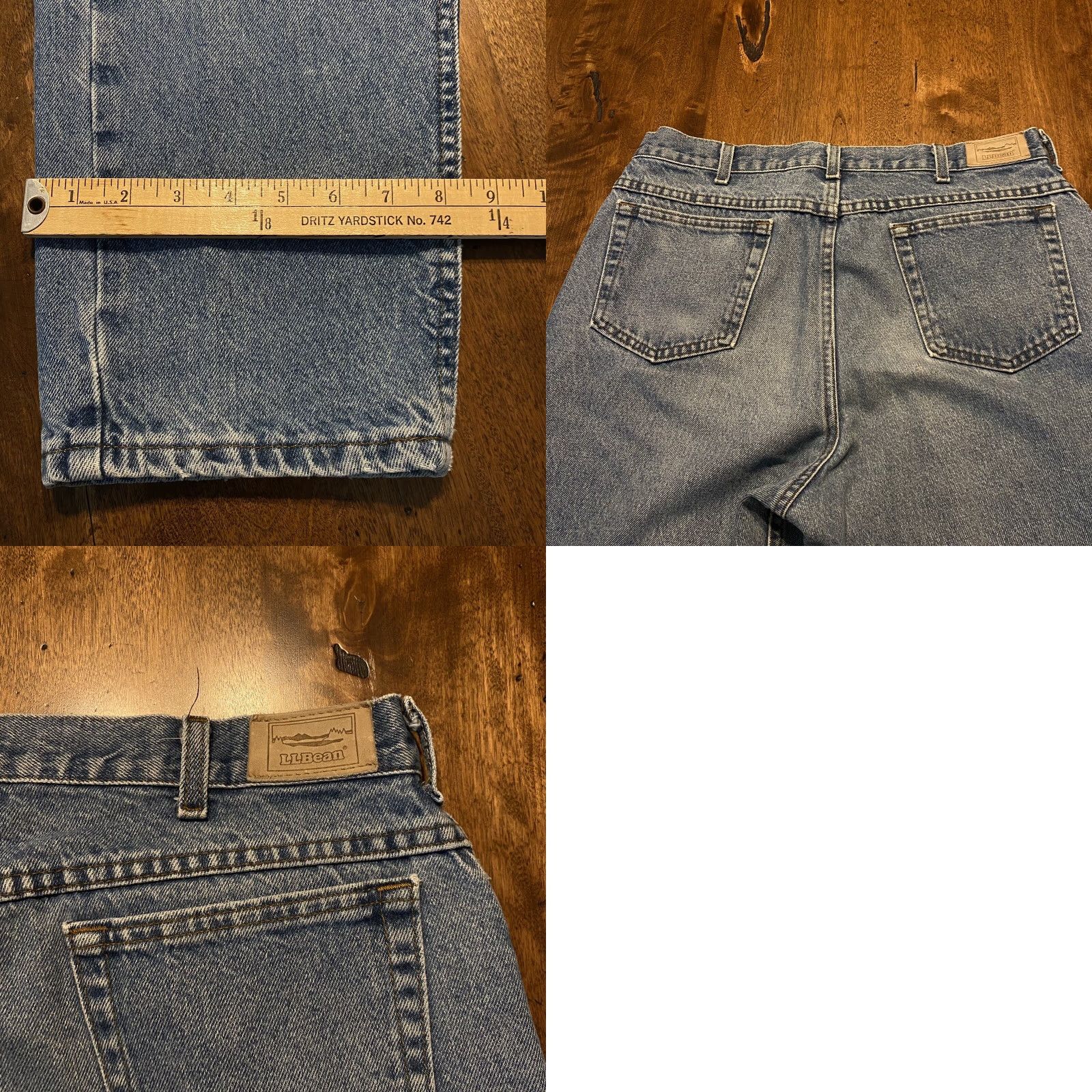 Vintage VINTAGE L.L. Bean Jeans Mens 36x32 Denim Pants Flat Front Straight Leg Outdoors Men Size US 36 / EU 52 - 8 Thumbnail