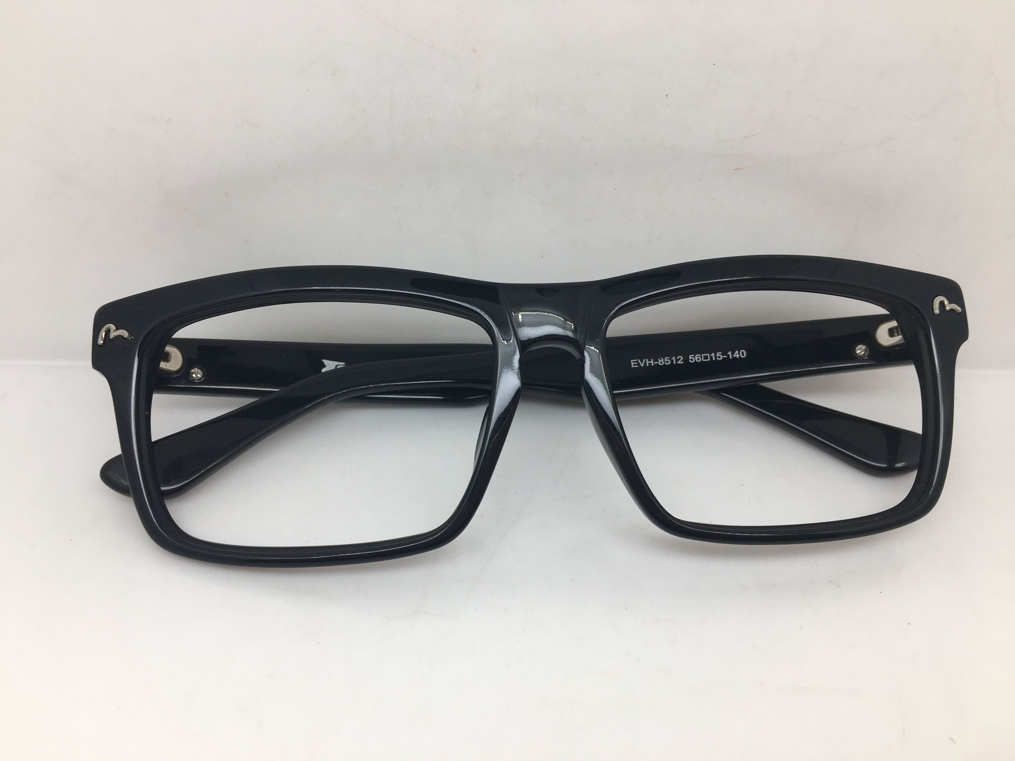 Evisu Evisu EV-8512 Black Acetate RX Eyeglasses Frame Size ONE SIZE - 7 Thumbnail