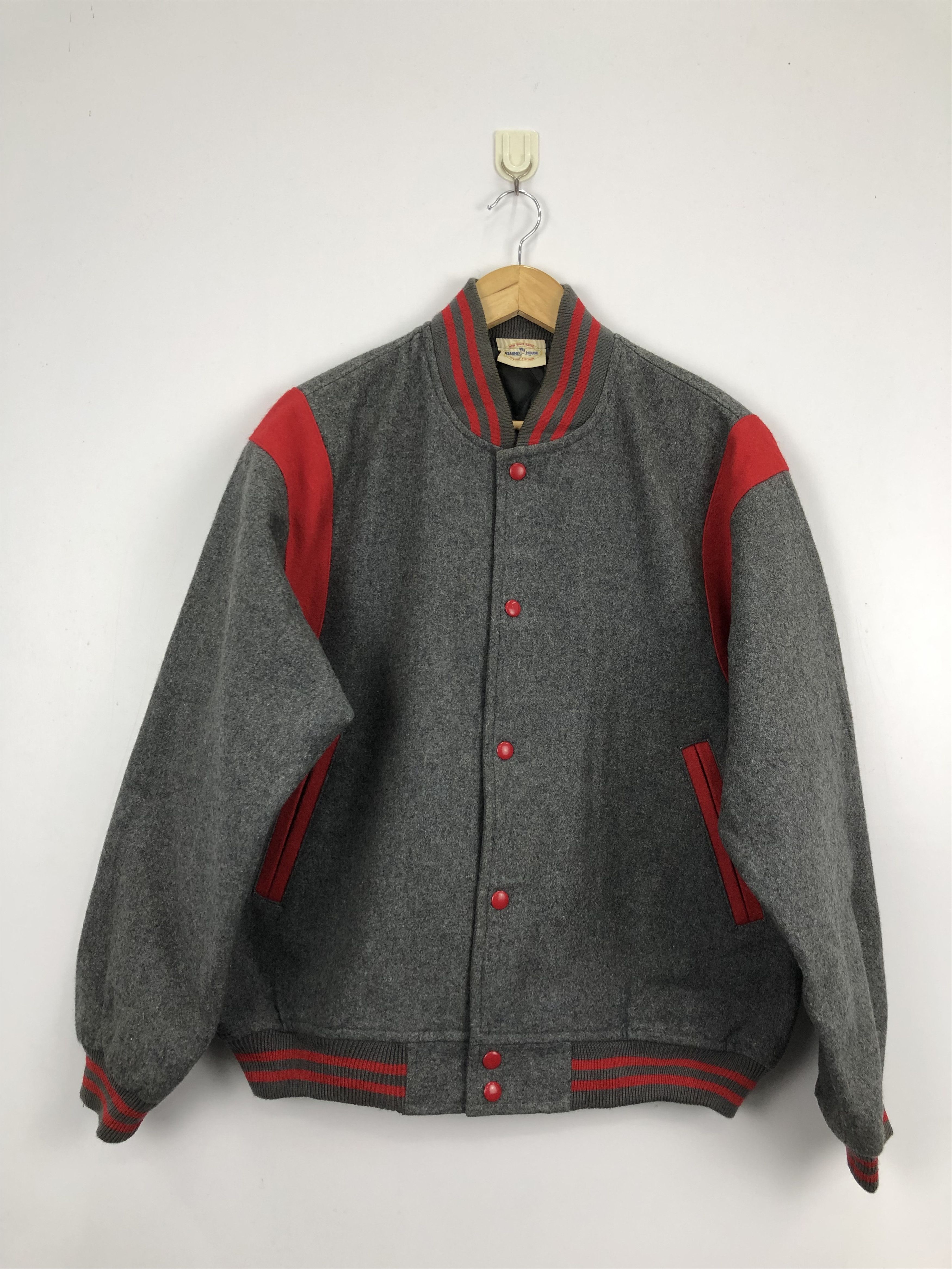Japanese Brand Vintage 80s Kearney House Wool Varsity Jacket V0304 Size US L / EU 52-54 / 3 - 1 Thumbnail