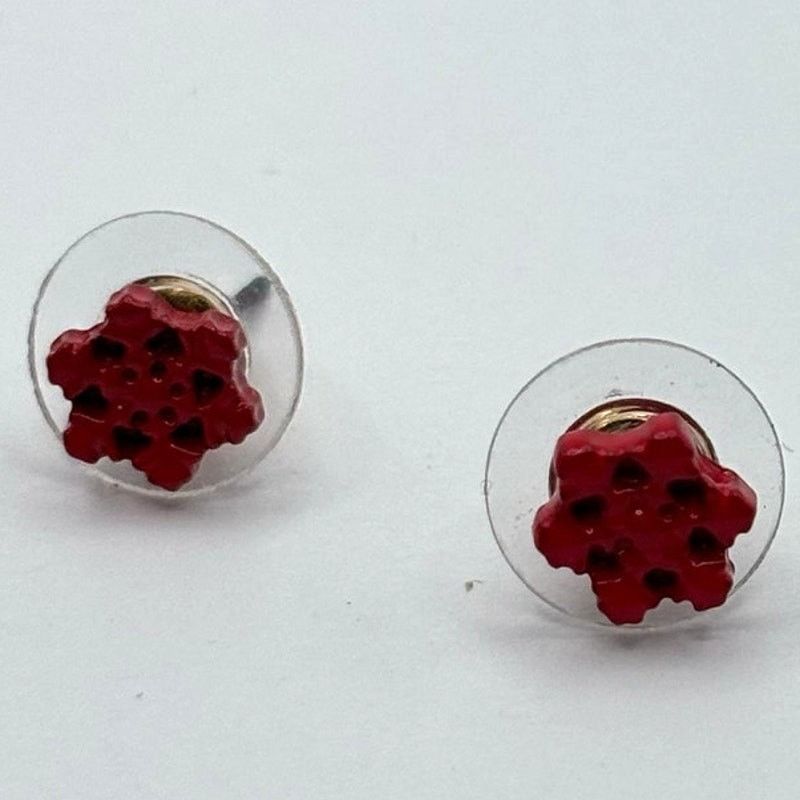 Other Red Snowflake Earrings Size ONE SIZE - 3 Thumbnail