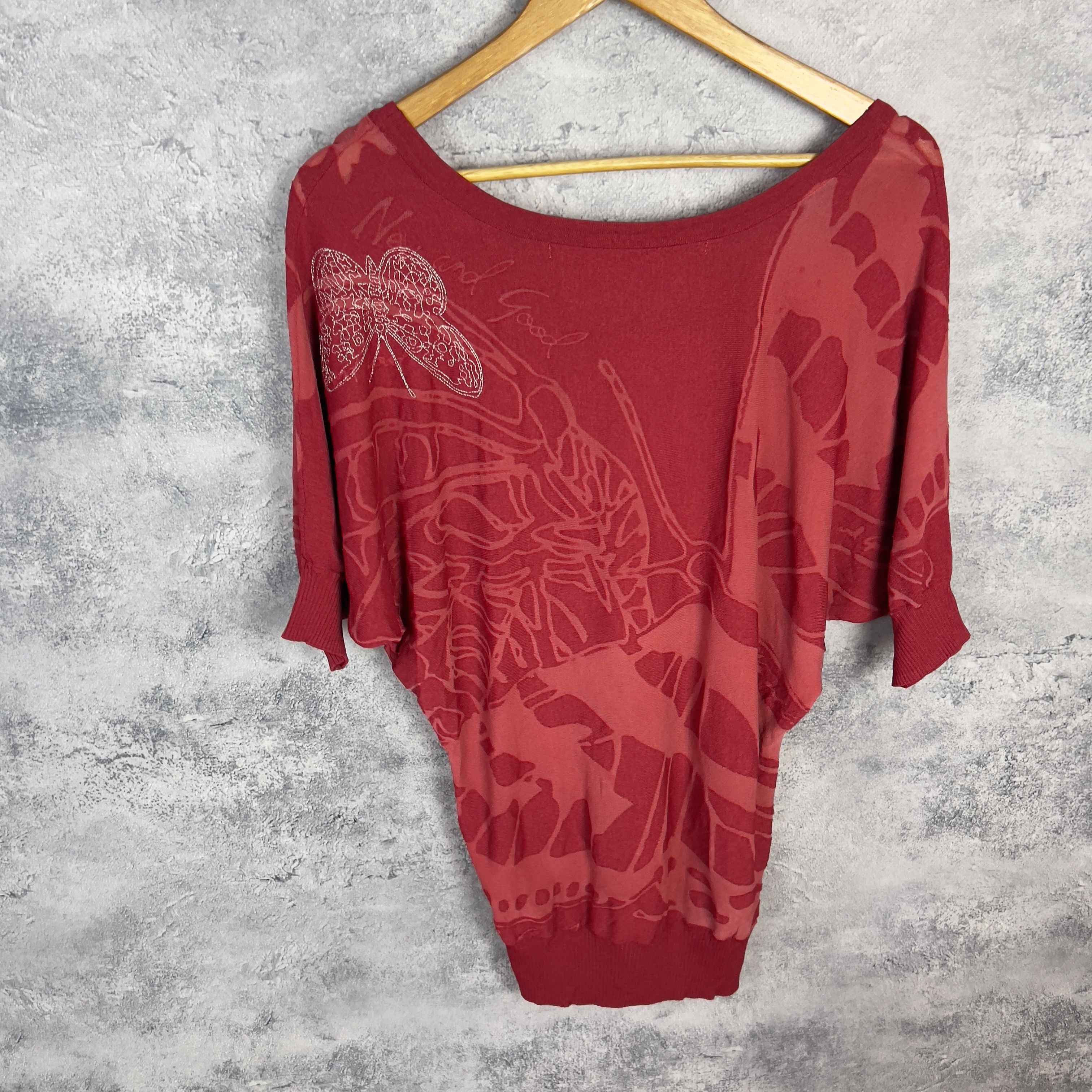 Desigual Desigual Blouse Women's Size L Multicolotr Short Sleeve Size L / US 10 / IT 46 - 6 Thumbnail