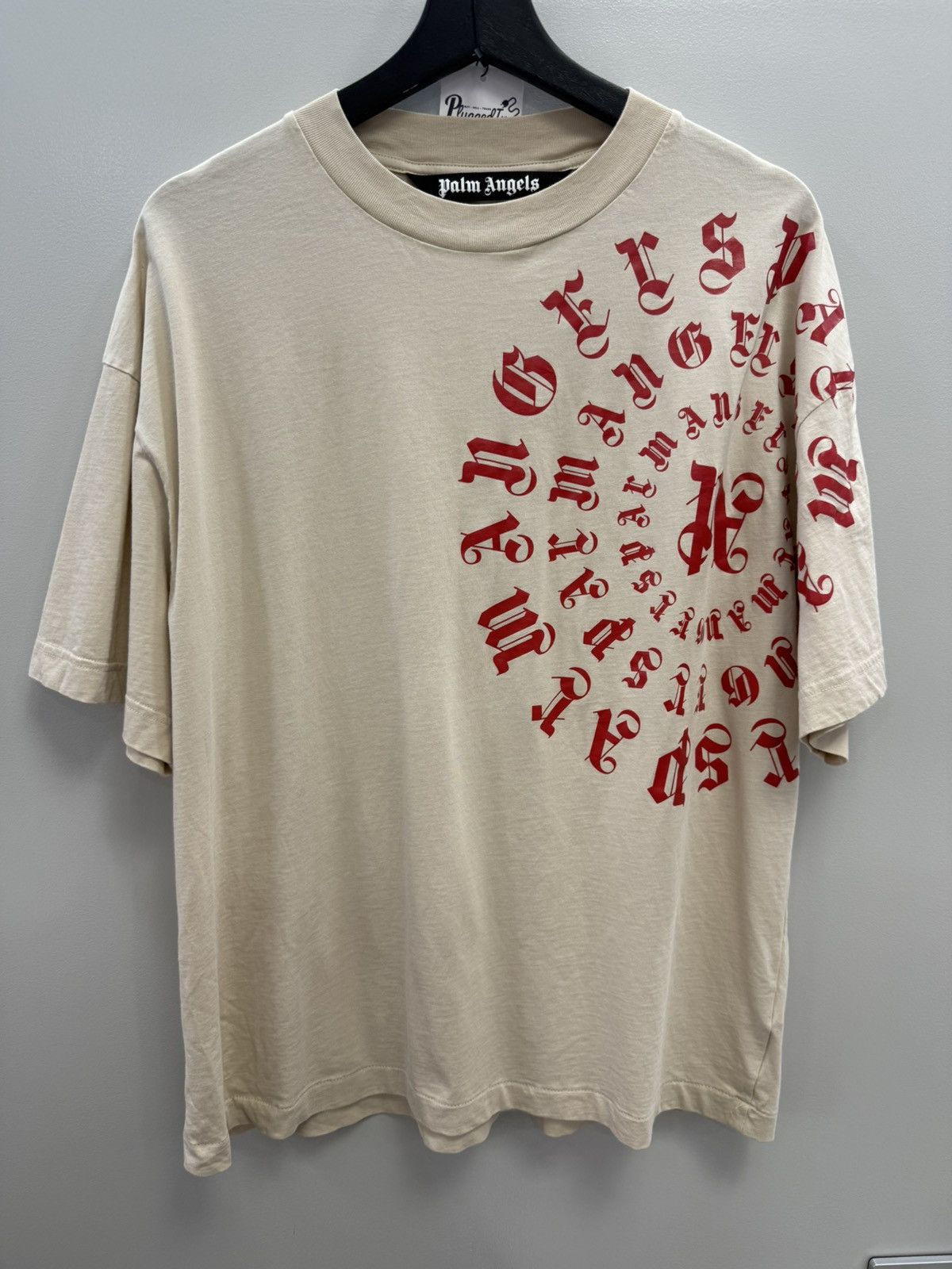 Palm Angels Cream Red T-Shirt