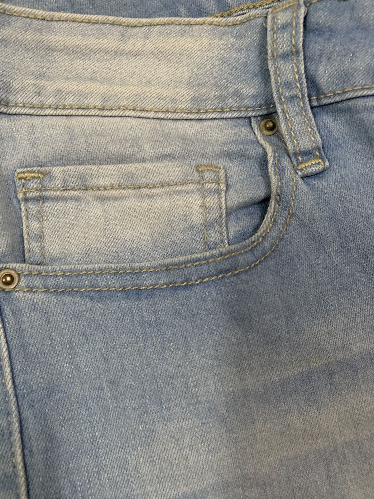 Le Grande Bleu (L.G.B.) Vintage YMI Flare Bell Bottom Frayed Leg Distressed Jeans Size 28" / US 6 / IT 42 - 5 Thumbnail