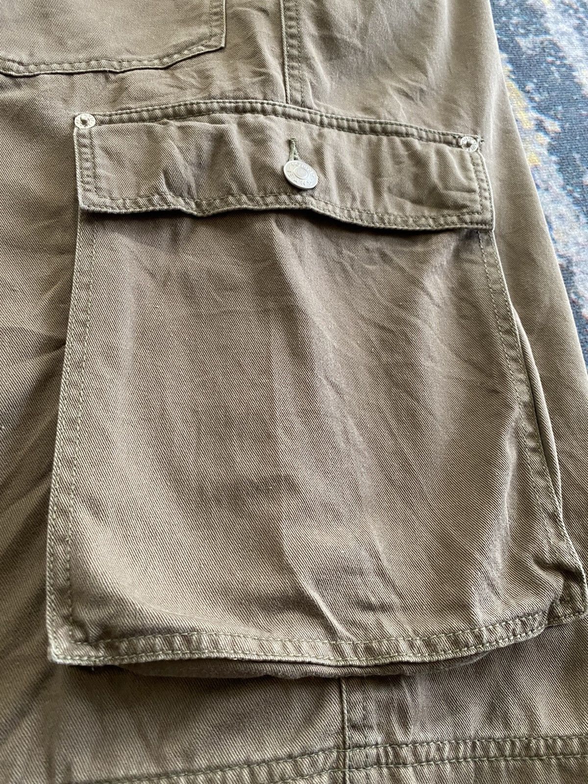 Tommy Hilfiger × Vintage Vintage 90s Tommy Hilfiger Cotton Cargo Shorts Beige Size US 32 / EU 48 - 8 Thumbnail