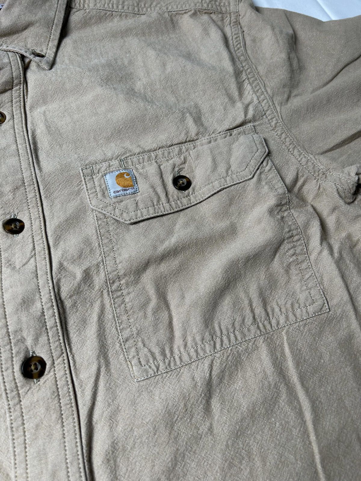 Carhartt Carhartt Pocket Shirt Heavyweight Tan Overshirt Workwear Size US M / EU 48-50 / 2 - 2 Thumbnail