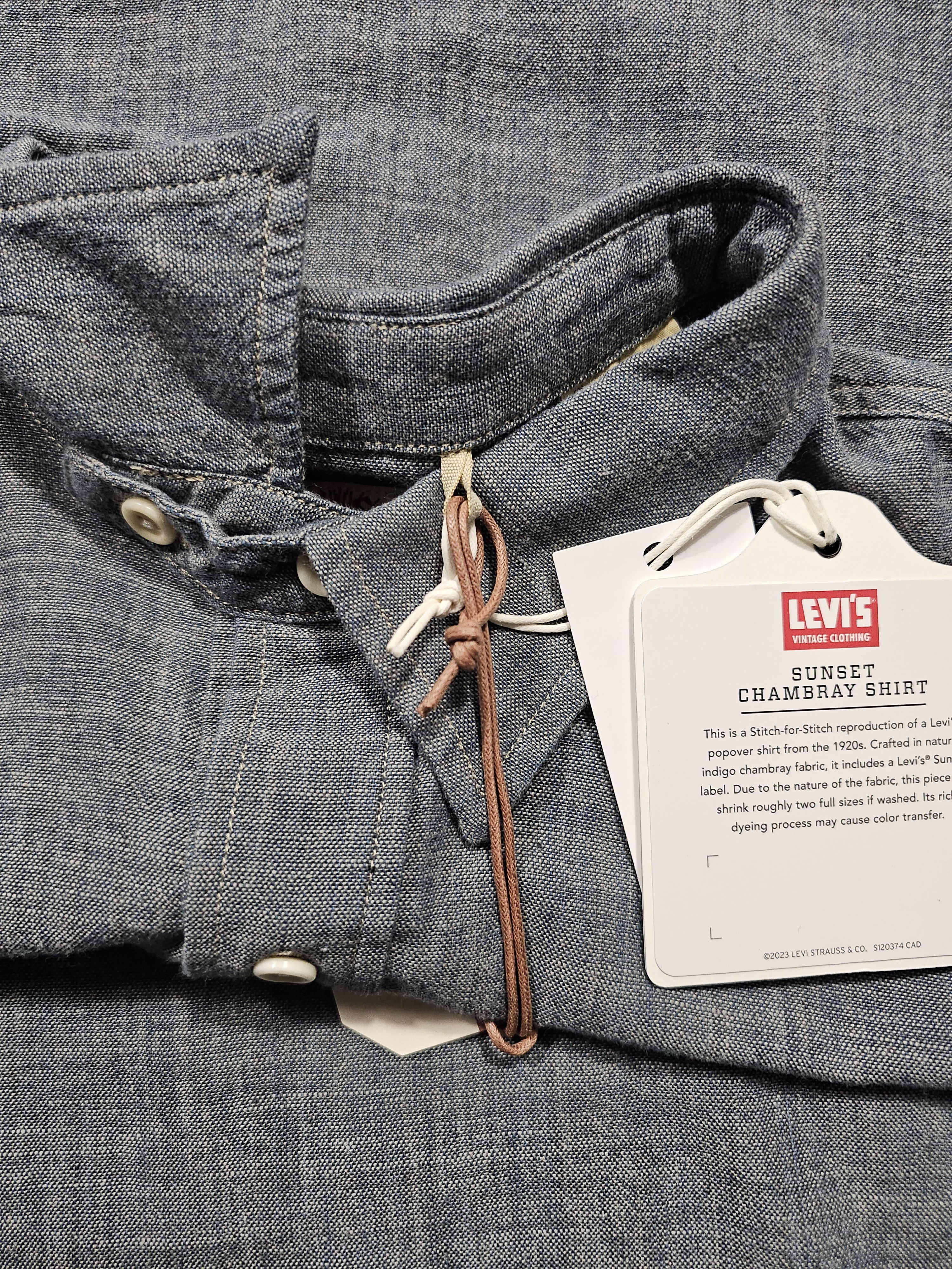 Levi's Vintage Clothing New LVC Levi's Vintage Clothing Sunset Chambray Shirt FW23 Size US XS / EU 42 / 0 - 8 Thumbnail