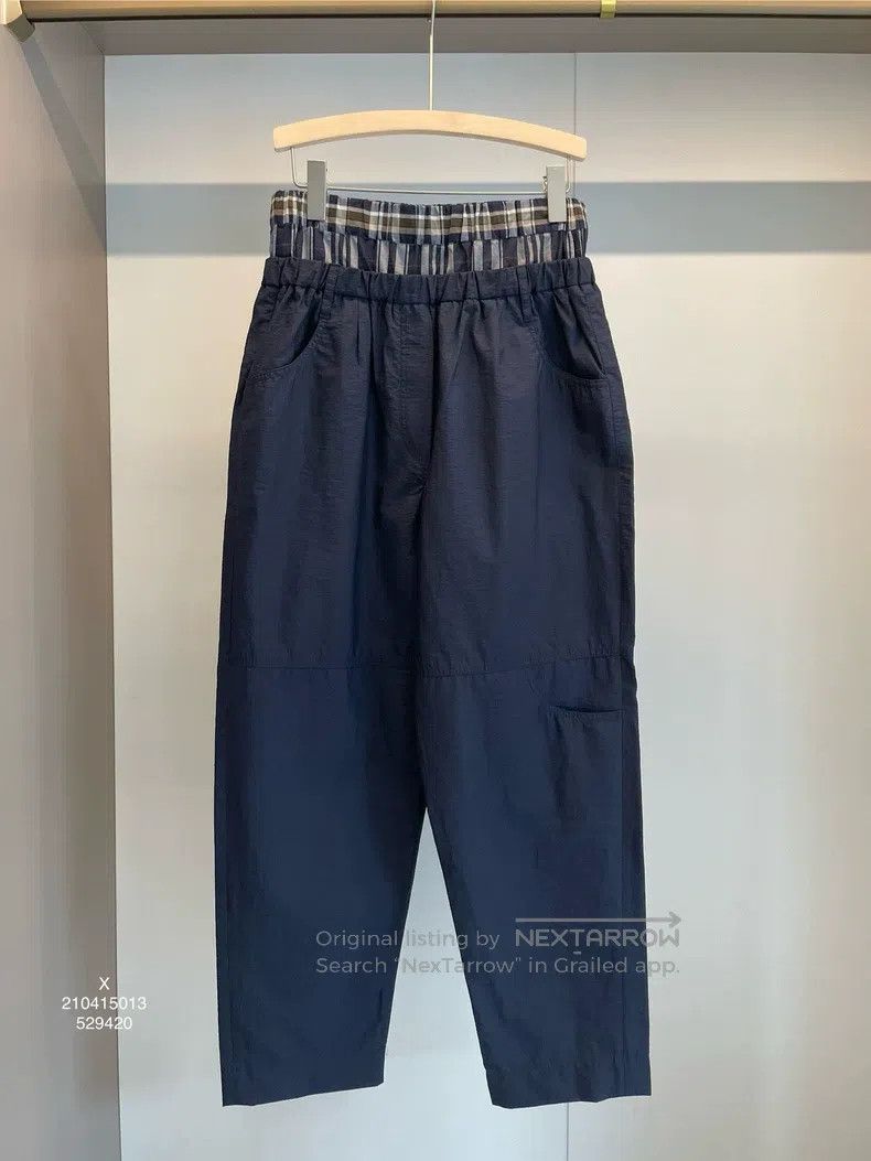 Brunello Cucinelli Brunello Cucinelli Dark Blue Casual Cotton Trousers Size 27" / US 4 / IT 40 - 1 Thumbnail