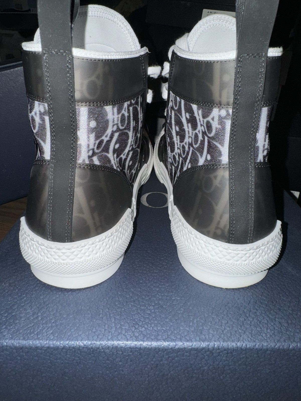 Dior Dior B23 High Top Black and White Oblique Canvas Size US 10 / EU 43 - 5 Thumbnail