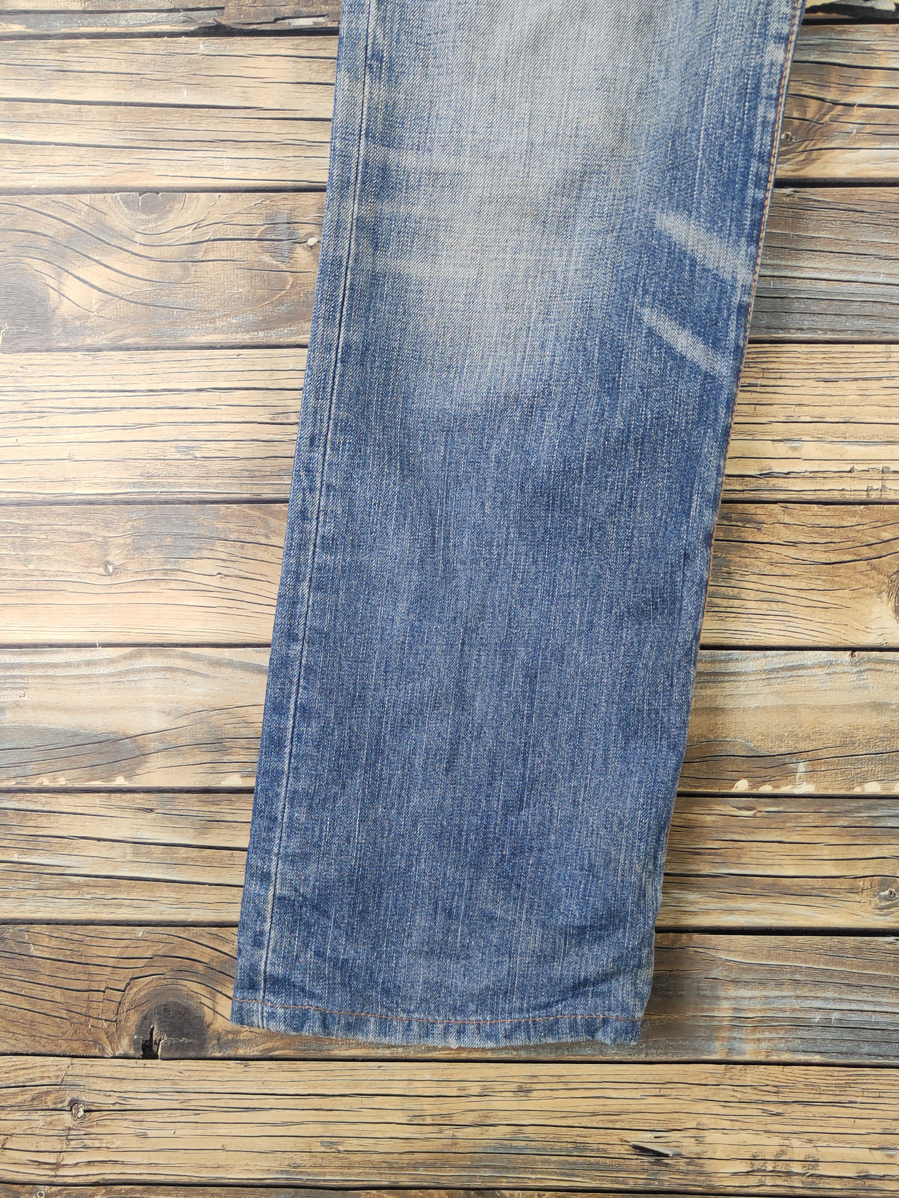 ABAHOUSE Abahouse Blue Distressed Ripped Jeans #W1955 Size US 33 - 4 Thumbnail