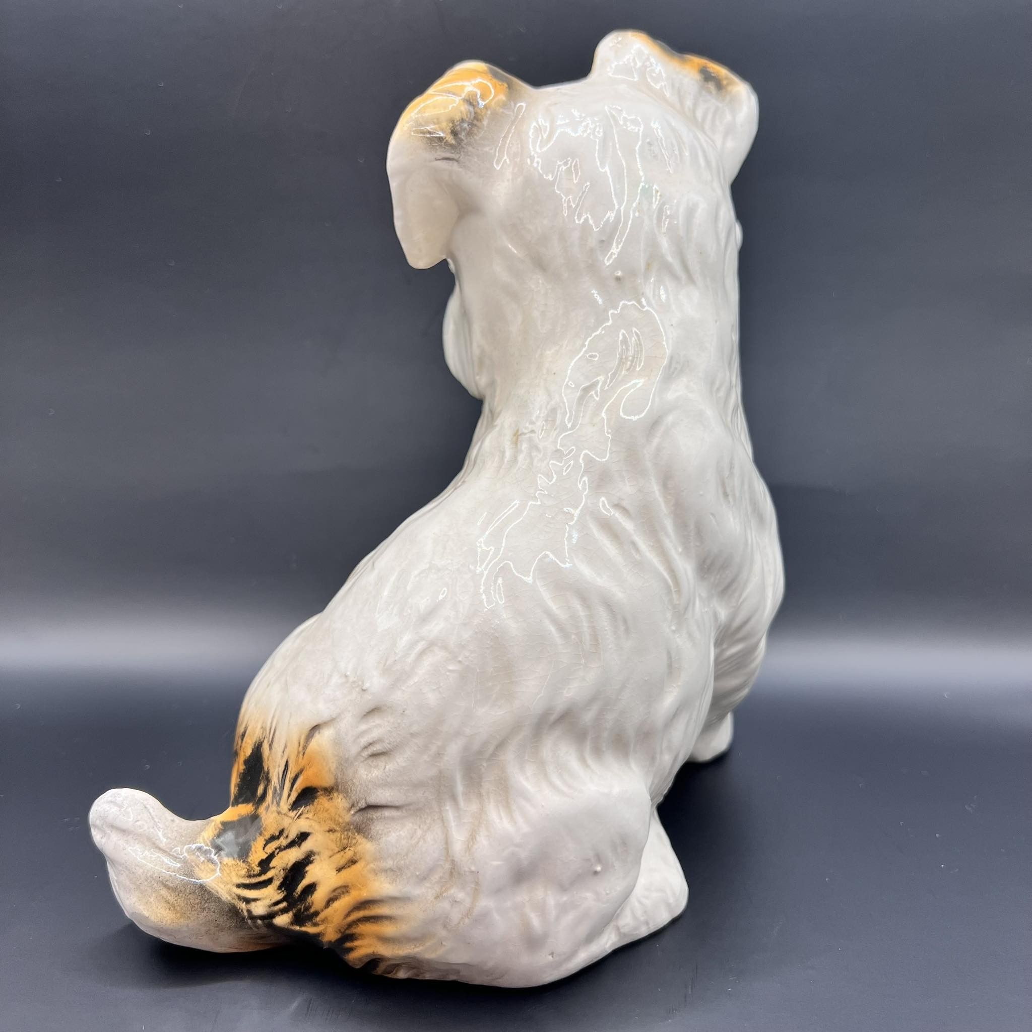 Vintage 40's Sitzendorf Germany Antique Porcelain Figure Dog Terrier Size ONE SIZE - 5 Thumbnail