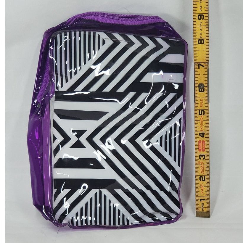 Other Paul Mitchell Geometric Cosmetic Travel Bag Purple Trim Size ONE SIZE - 3 Thumbnail