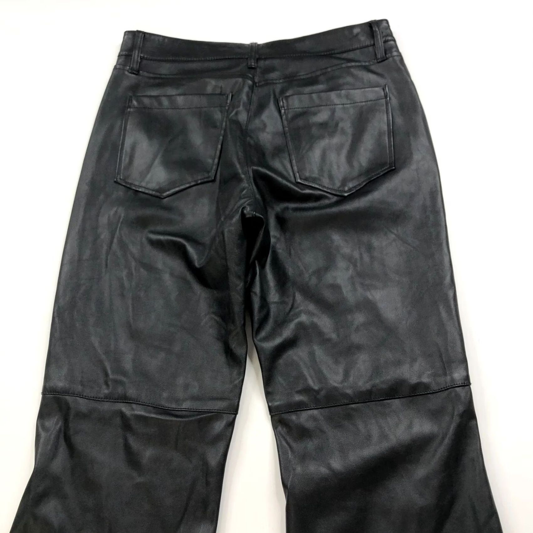 Vintage VINTAGE Kut From The Cloth 6 Pants 30W 28.5L High Rise Faux Leather Slit Black MINT Womens Size 28" / US 6 / IT 42 - 3 Thumbnail