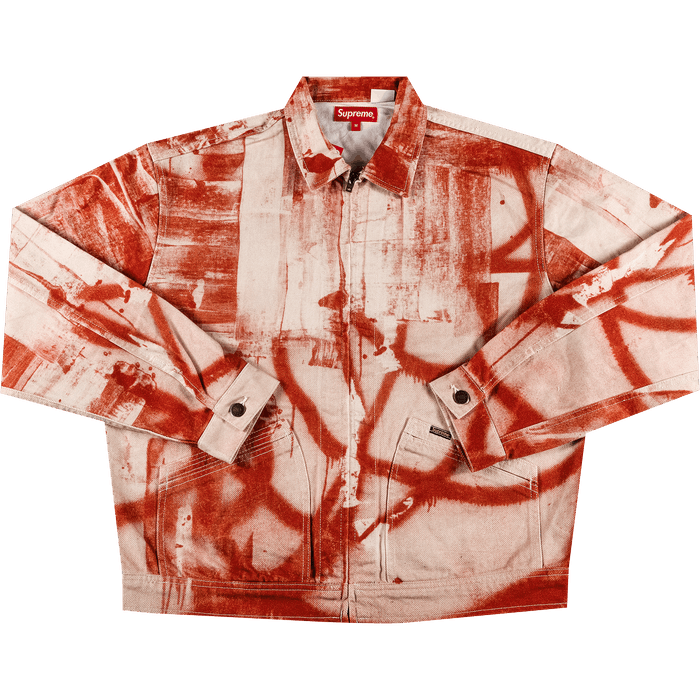 Supreme Supreme x Christopher Wool Denim Work Jacket Red | Grailed