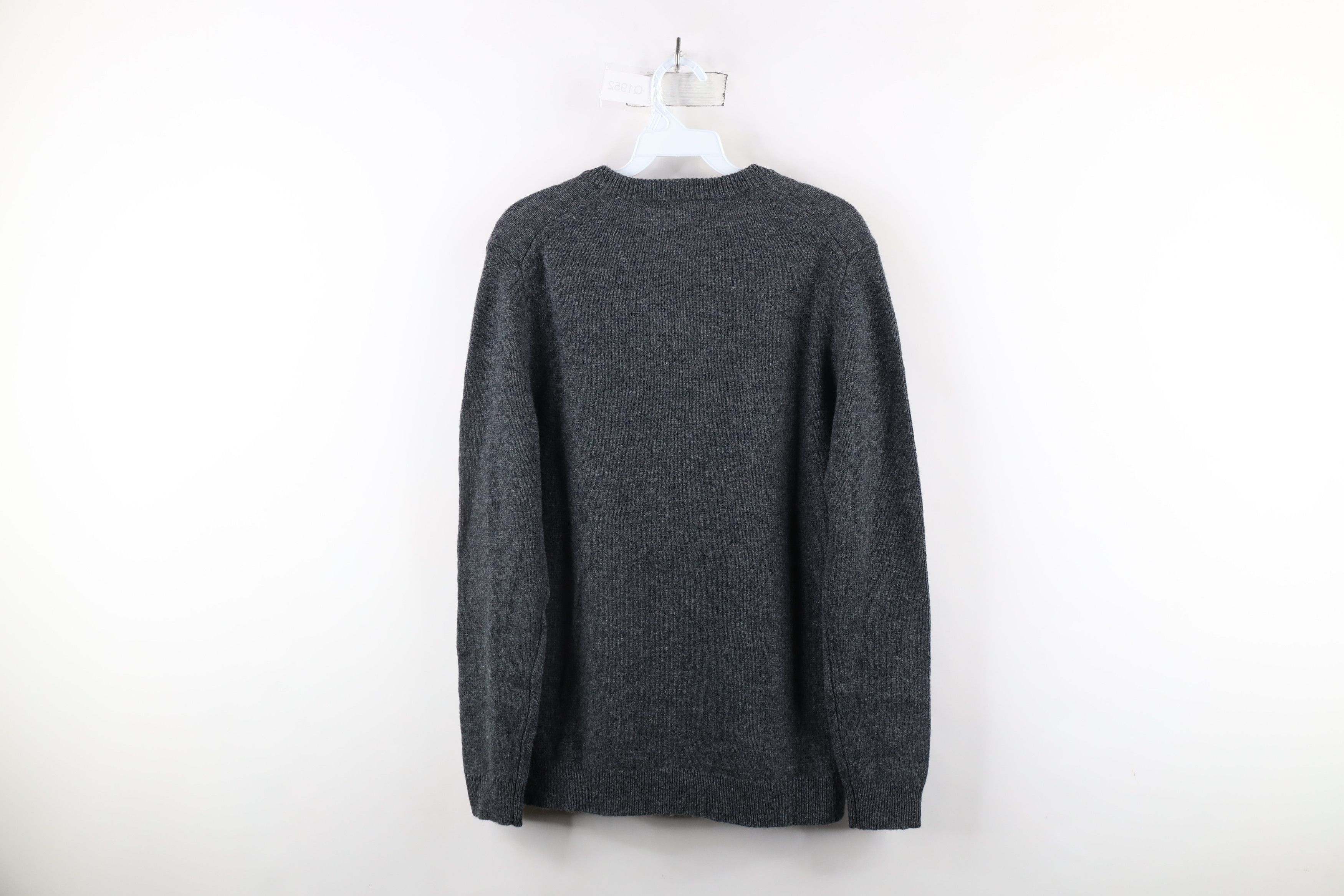 Vintage Vintage 90s Streetwear Wool Knit V-Neck Sweater Heather Gray Size US S / EU 44-46 / 1 - 6 Thumbnail