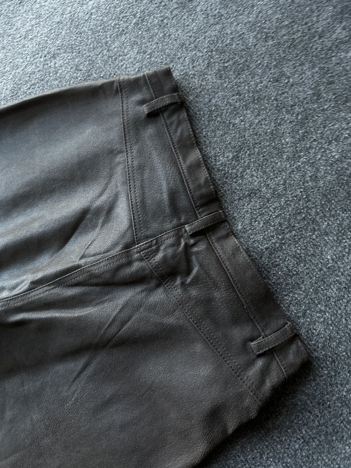 Leather 🚨Vintage leather pants motorcycles dark brown LUXURY Y2K Size 29" - 15 Thumbnail