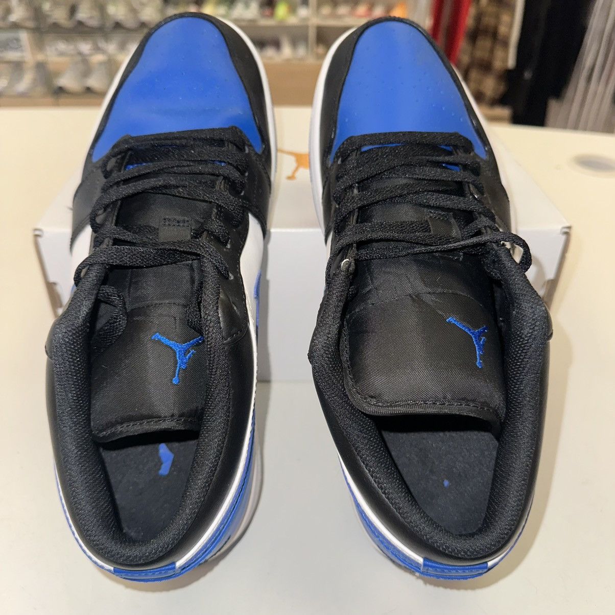 Jordan Brand Size 10 - Nike Air Jordan 1 Low Royal Toe 553558-140 Size US 10 / EU 43 - 3 Thumbnail