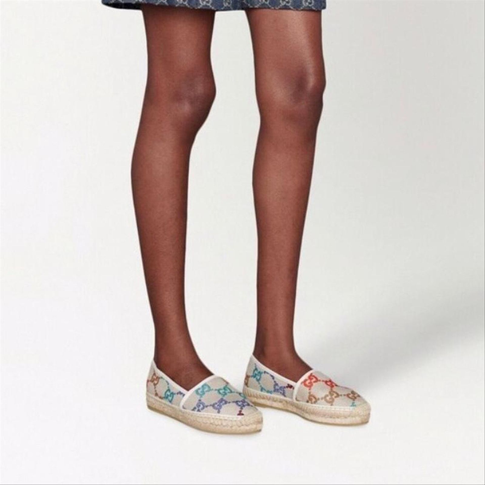 Gucci Pilar multicolor GG logo embroidered espadrilles Size US 7 / IT 37 - 5 Thumbnail