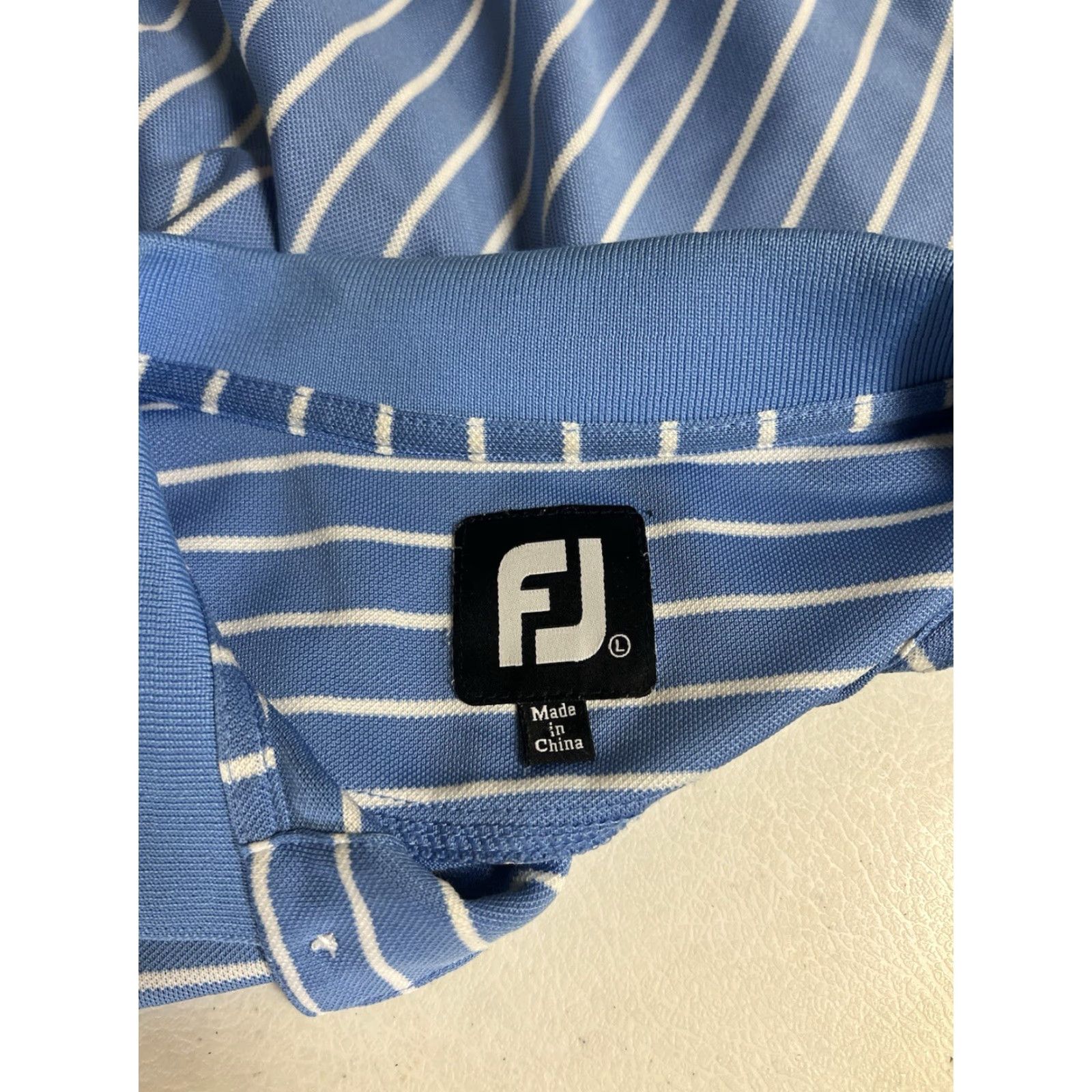 Footjoy Mens FootJoy Polo Shirt Striped Blue L Multicolor Short Sleeve Collared Button-Up Polo Shirt 90s? Size US L / EU 52-54 / 3 - 5 Thumbnail