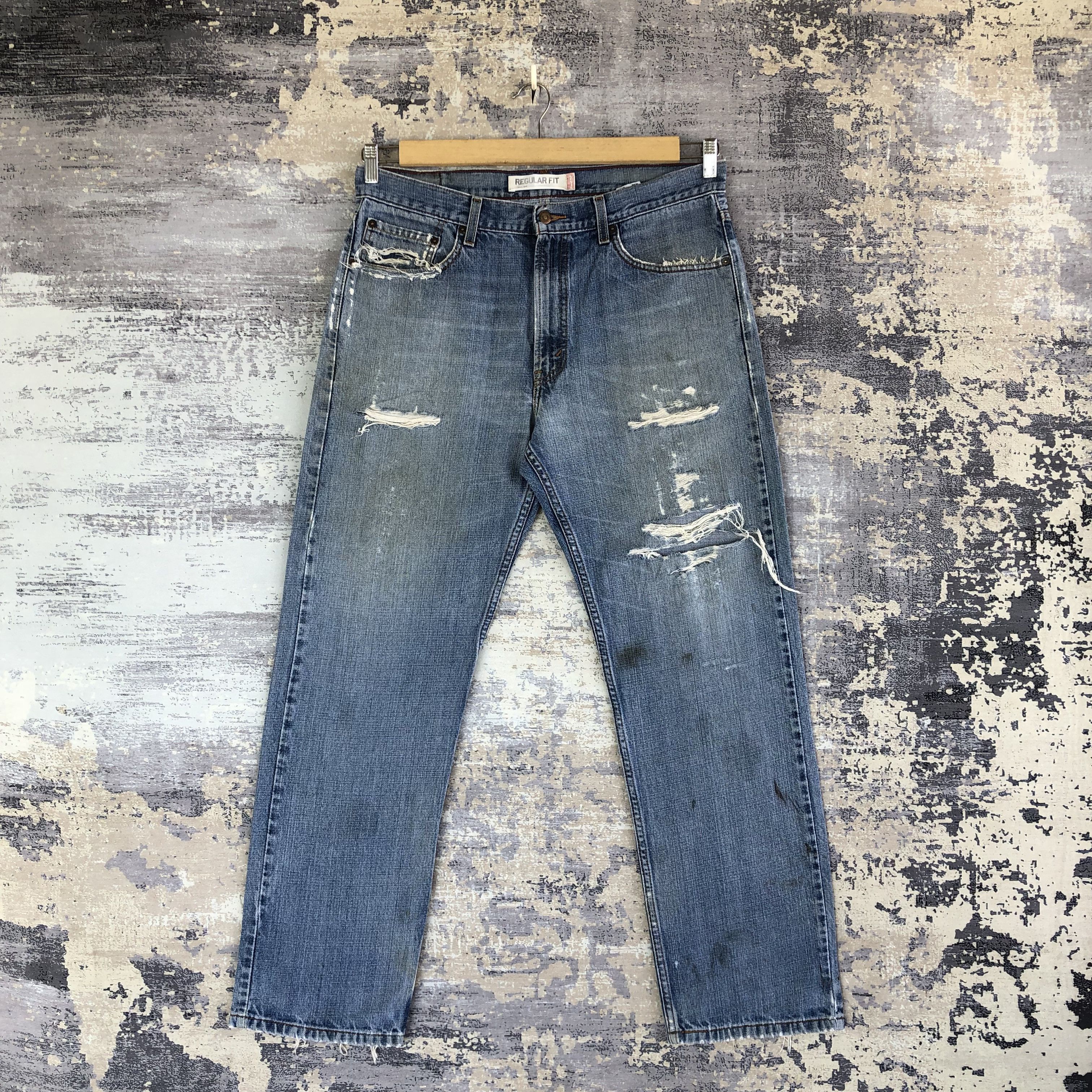 Levi's Vintage Levis 505 Jeans Distressed Levi's 505 Faded Denim Size US 36 / EU 52 - 1 Thumbnail