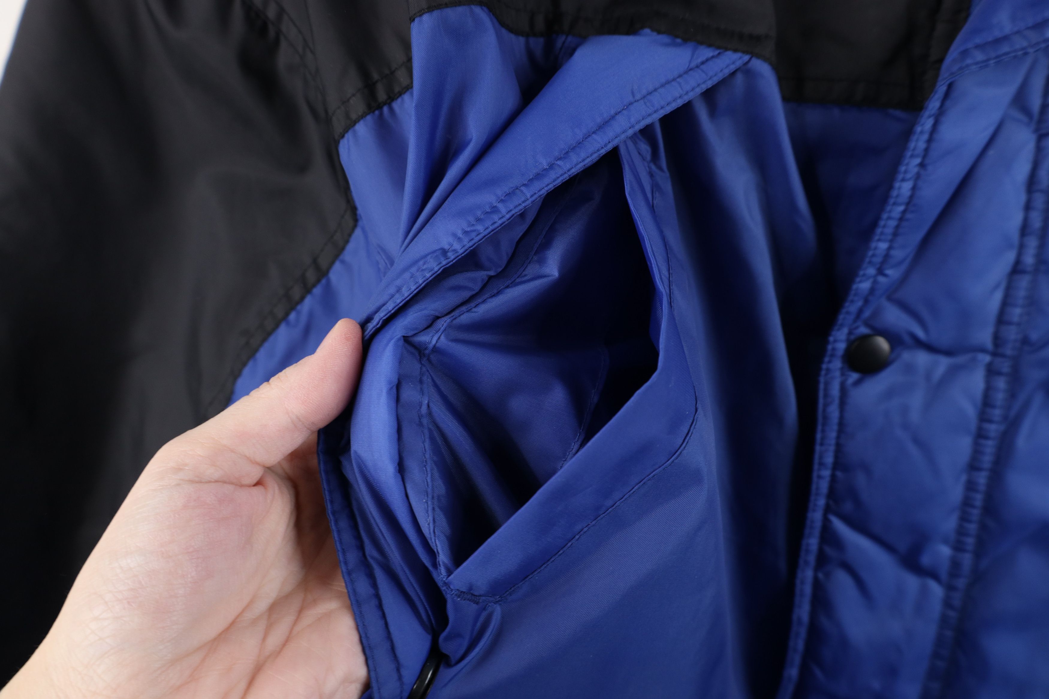 Vintage Vintage 90s Streetwear Block Full Zip Puffer Jacket Blue Size US XXL / EU 58 / 5 - 7 Thumbnail