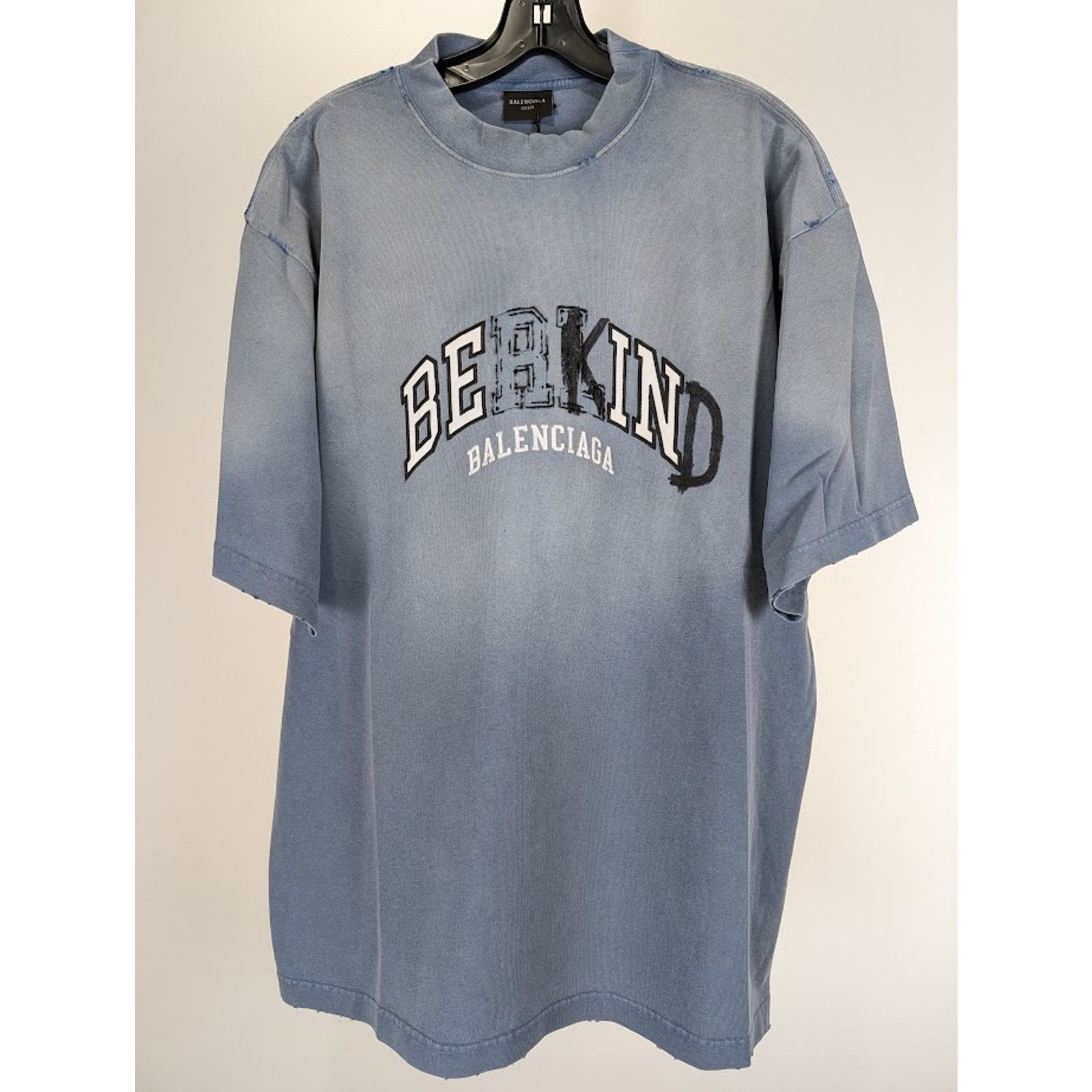 Balenciaga o1rshd1 Short Sleeve T-Shirt in Blue Size US S / EU 44-46 / 1 - 3 Thumbnail