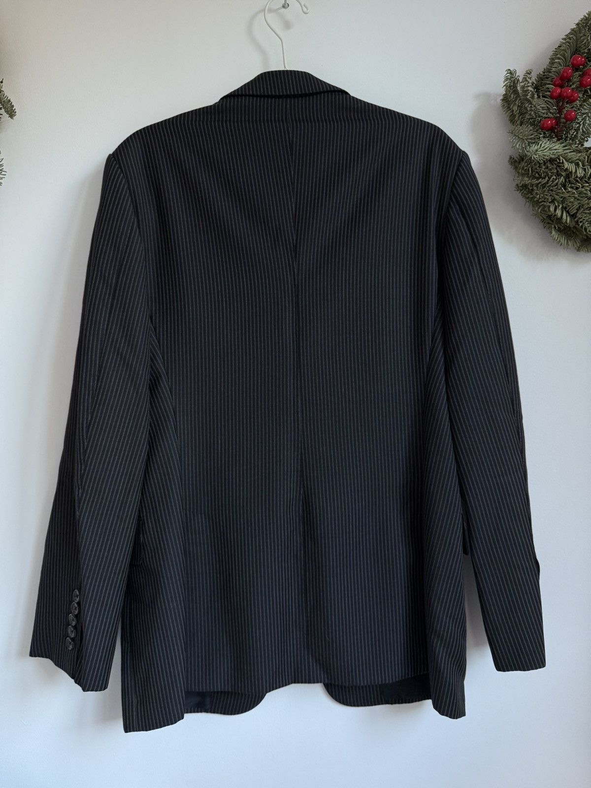 Gucci × Tom Ford × Vintage Gucci Vintage Wool Dark Navy Striped Blazer Jacket Size 50R - 4 Thumbnail