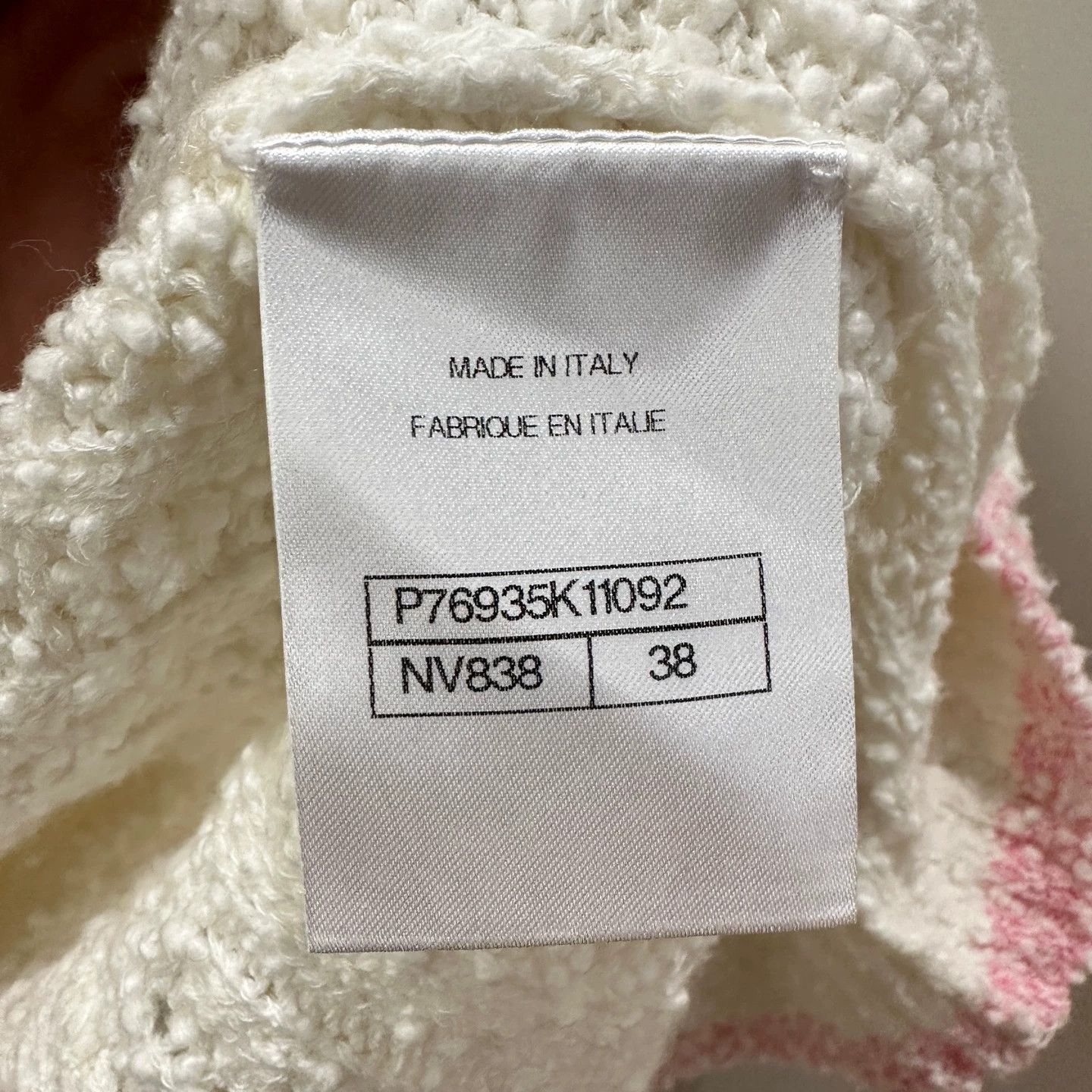 Chanel Chanel may702 24P Pink White Knit Sweater 38 Cotton Size S / US 4 / IT 40 - 4 Thumbnail