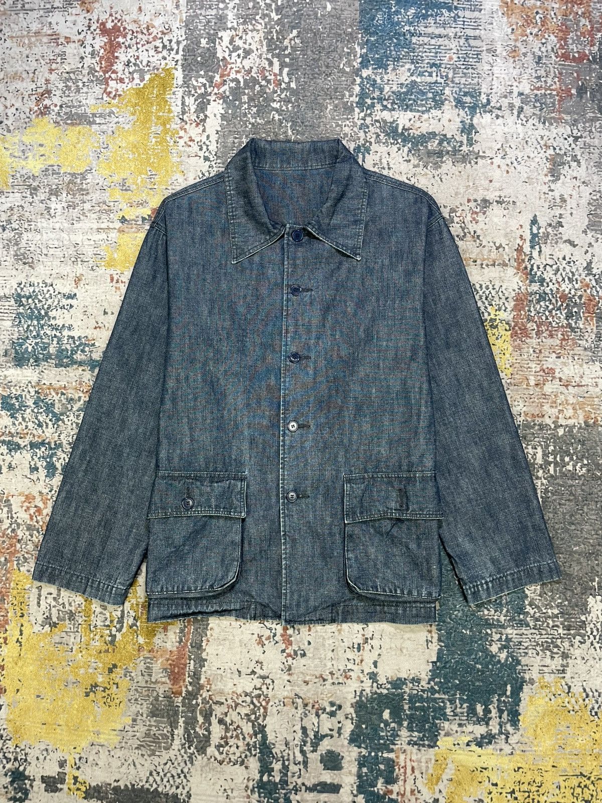 Vintage Vintage Denim Workwear Chore Jacket Size US M / EU 48-50 / 2 - 2 Thumbnail