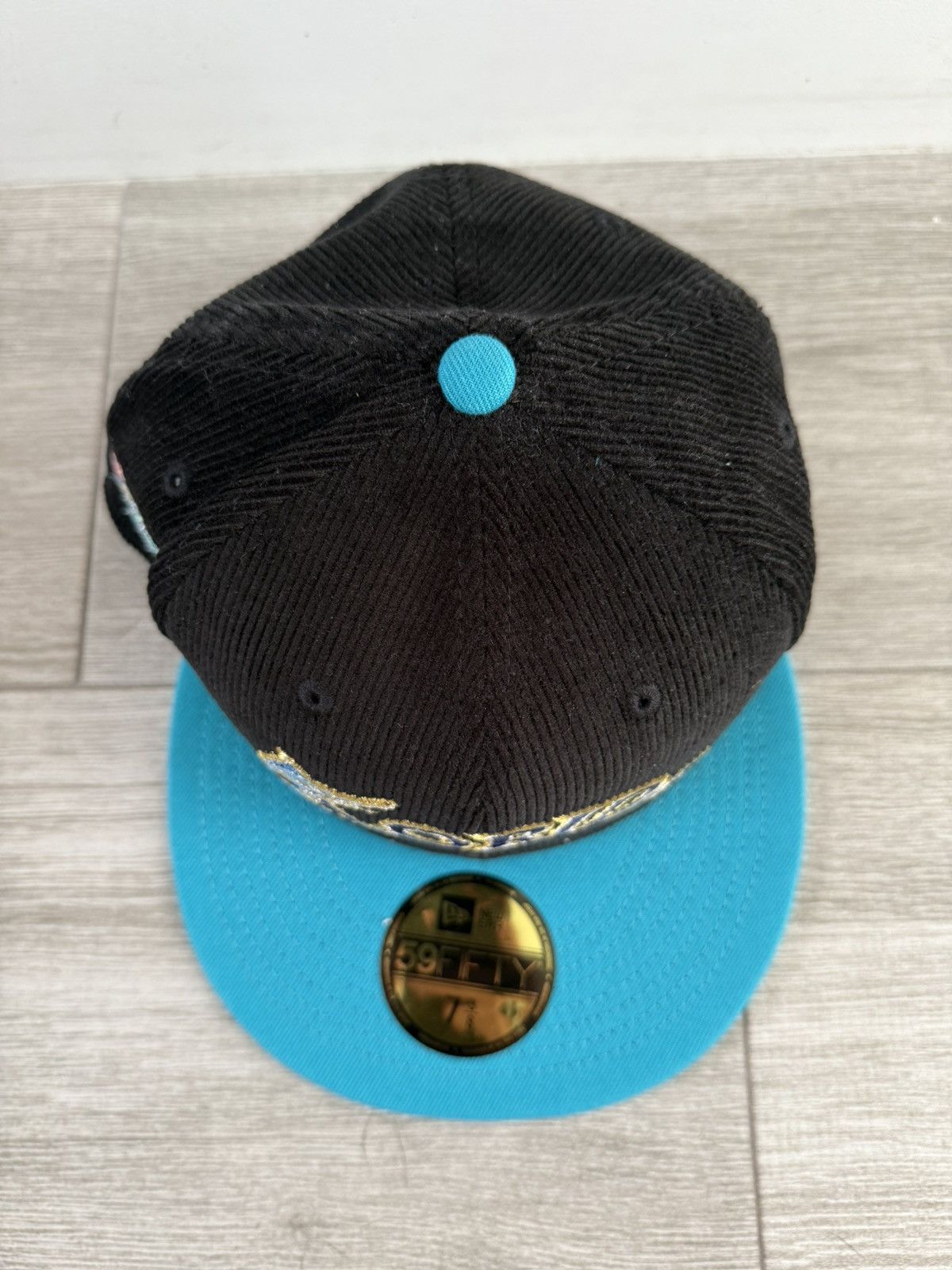MLB × New Era Florida Miami Marlins New Era Corduroy Black Fitted Sz 7 3/8 Size ONE SIZE - 6 Thumbnail