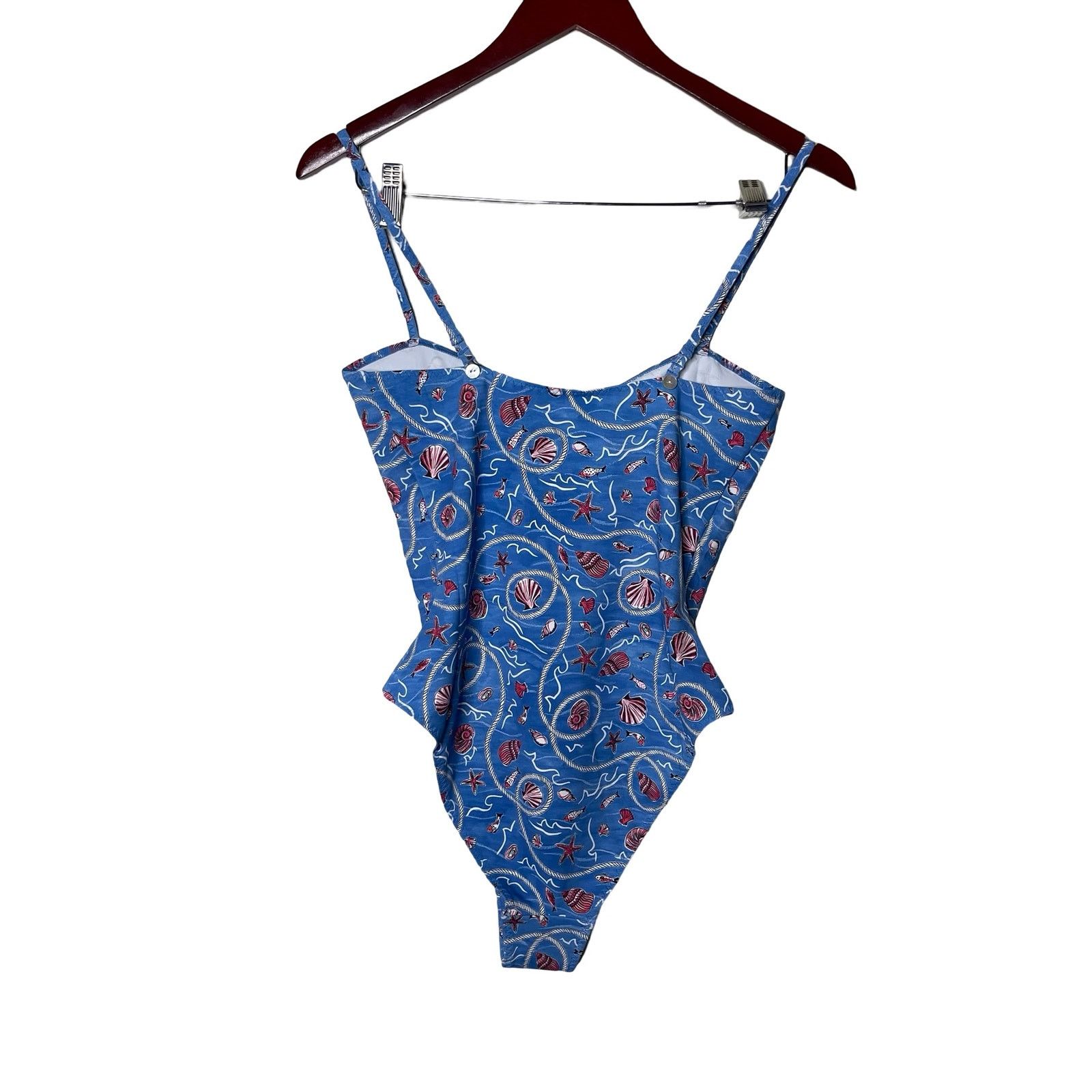 DOEN Doen Marbella maillotone swimsuit blue shell liberty L Size ONE SIZE - 3 Thumbnail