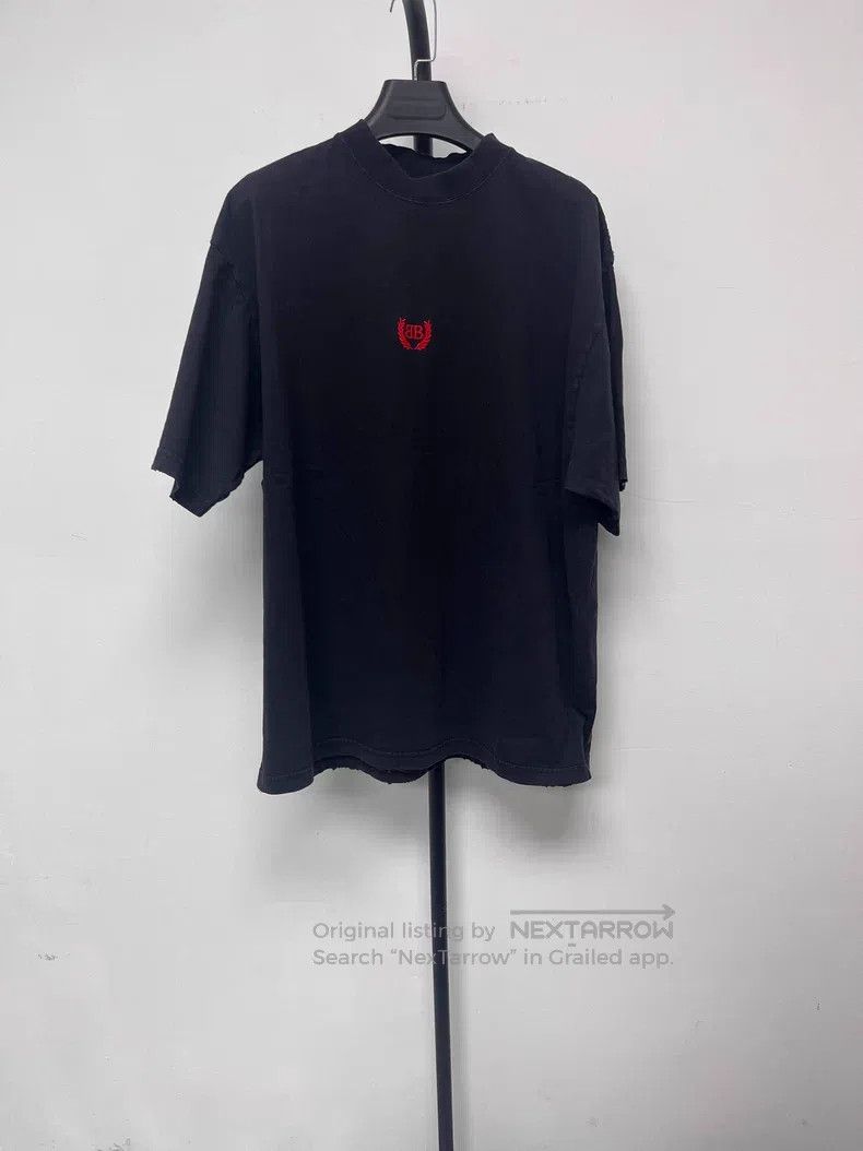 Balenciaga Balenciaga Faded Plain Knit Short Sleeve T-Shirt Size US M / EU 48-50 / 2 - 1 Thumbnail