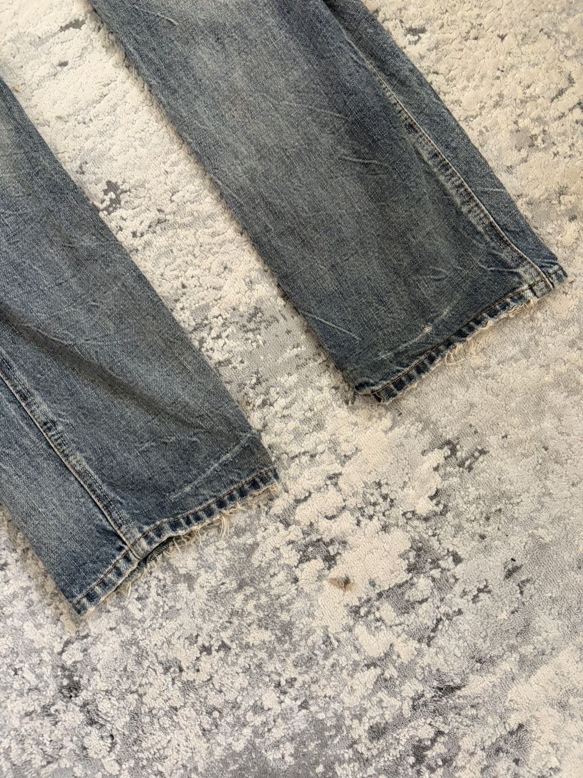 Marithe + Francois Girbaud Distressed Trompe-l'œil Straight Denim Size US 32 / EU 48 - 6 Thumbnail