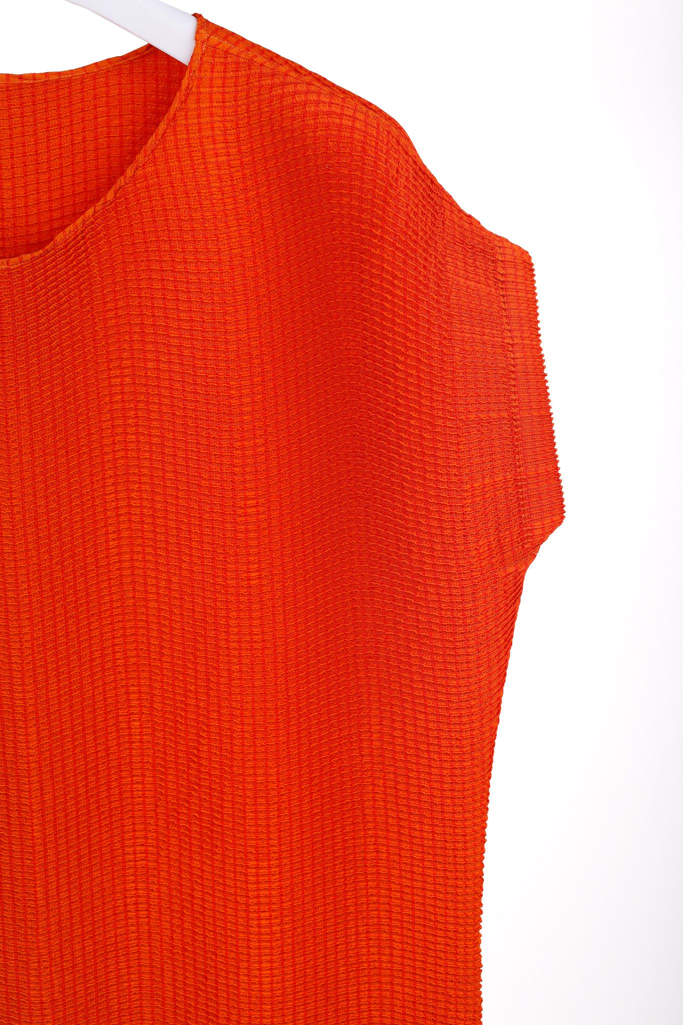 Issey Miyake Issey Miyake Mainline Orange Wave Spongy Pleats Tunic Size L / US 10 / IT 46 - 4 Thumbnail