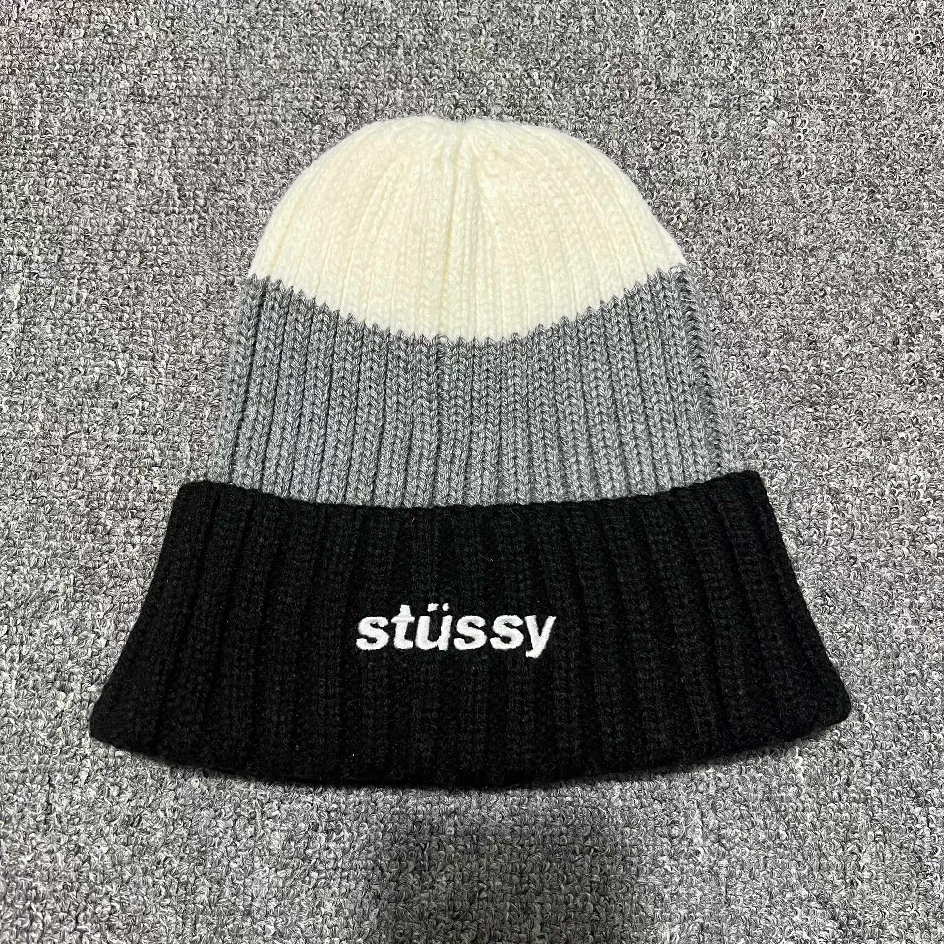 Stussy Stussy contrast color embroidered logo knit beanie Q7 Size ONE SIZE - 2 Thumbnail